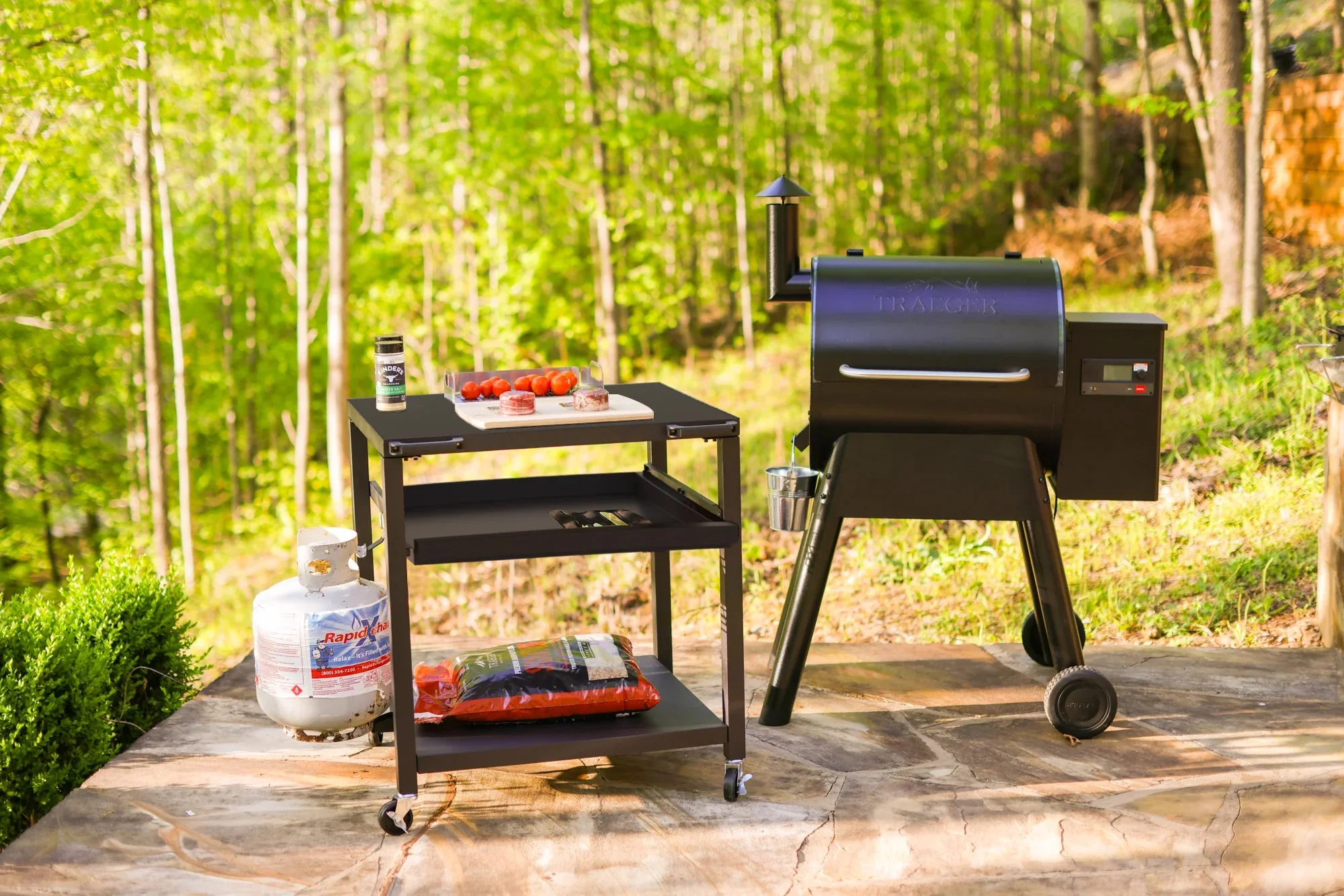 NUUK Three-Shelf Heavy Duty Rolling Outdoor Pizza Oven Table, 24 in x 30 in Steel - Image 10 NUUK Three-Shelf Heavy Duty Rolling Outdoor Pizza Oven Table, 24 in x 30 in Steel - Image 10