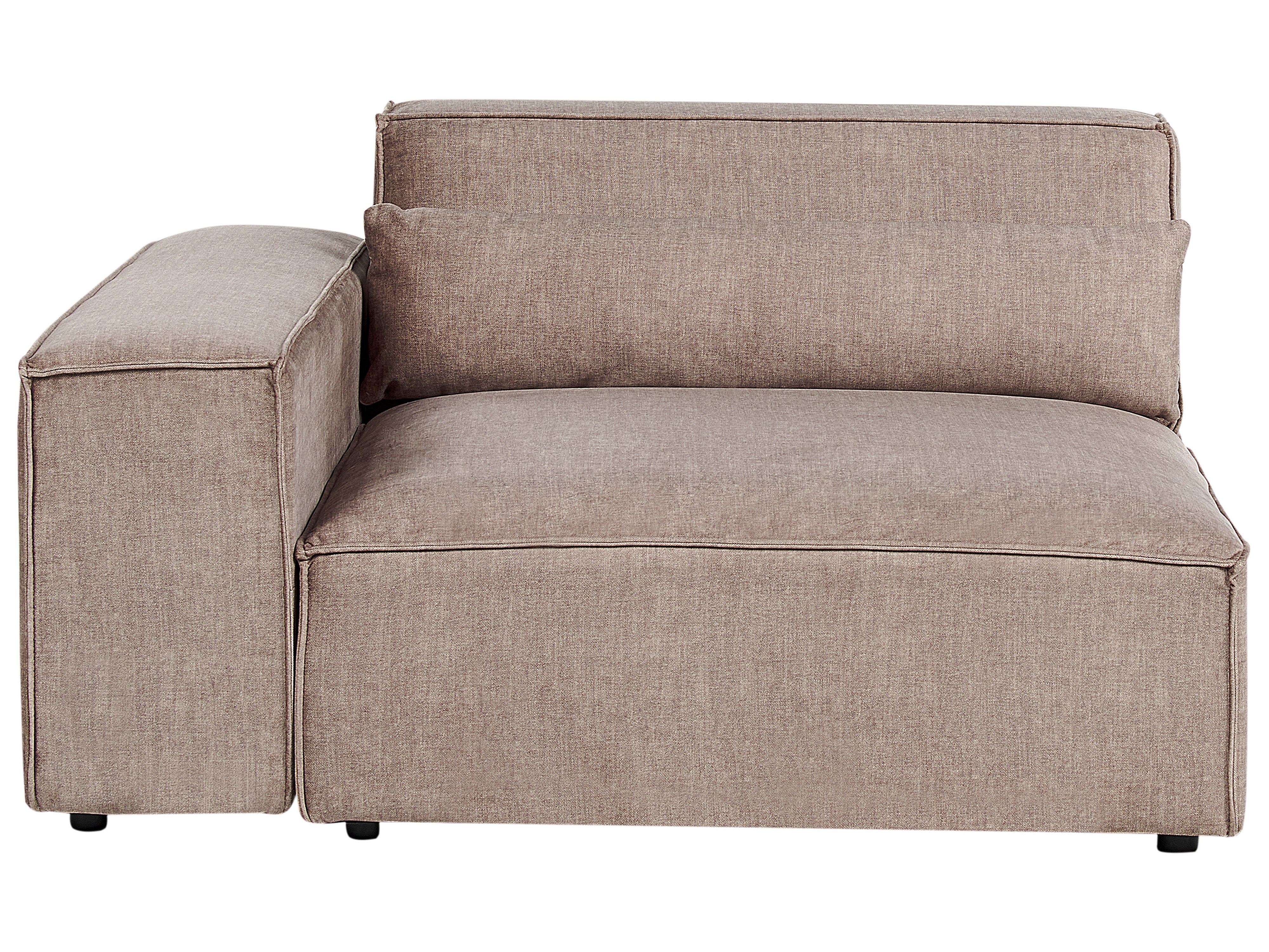 Corner Seat HELLNAR Fabric Light Brown Right Hand