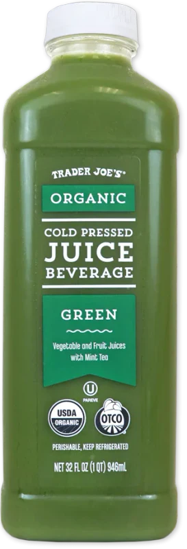 Organic Cold Pressed Green Juice Beverage – Fresh Nutrient Green Drink 32 Fl Oz