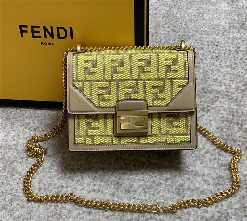 fendi Embroidery FF bag gold - Replicaclubs