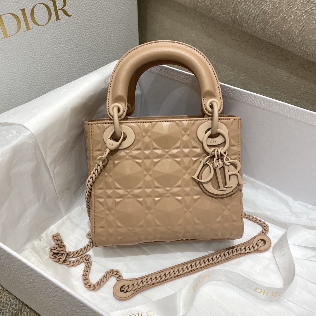 Dior Christian Dior Mini Lady Bag Beige For Women 6.5in/17cm1:1High-quality replica