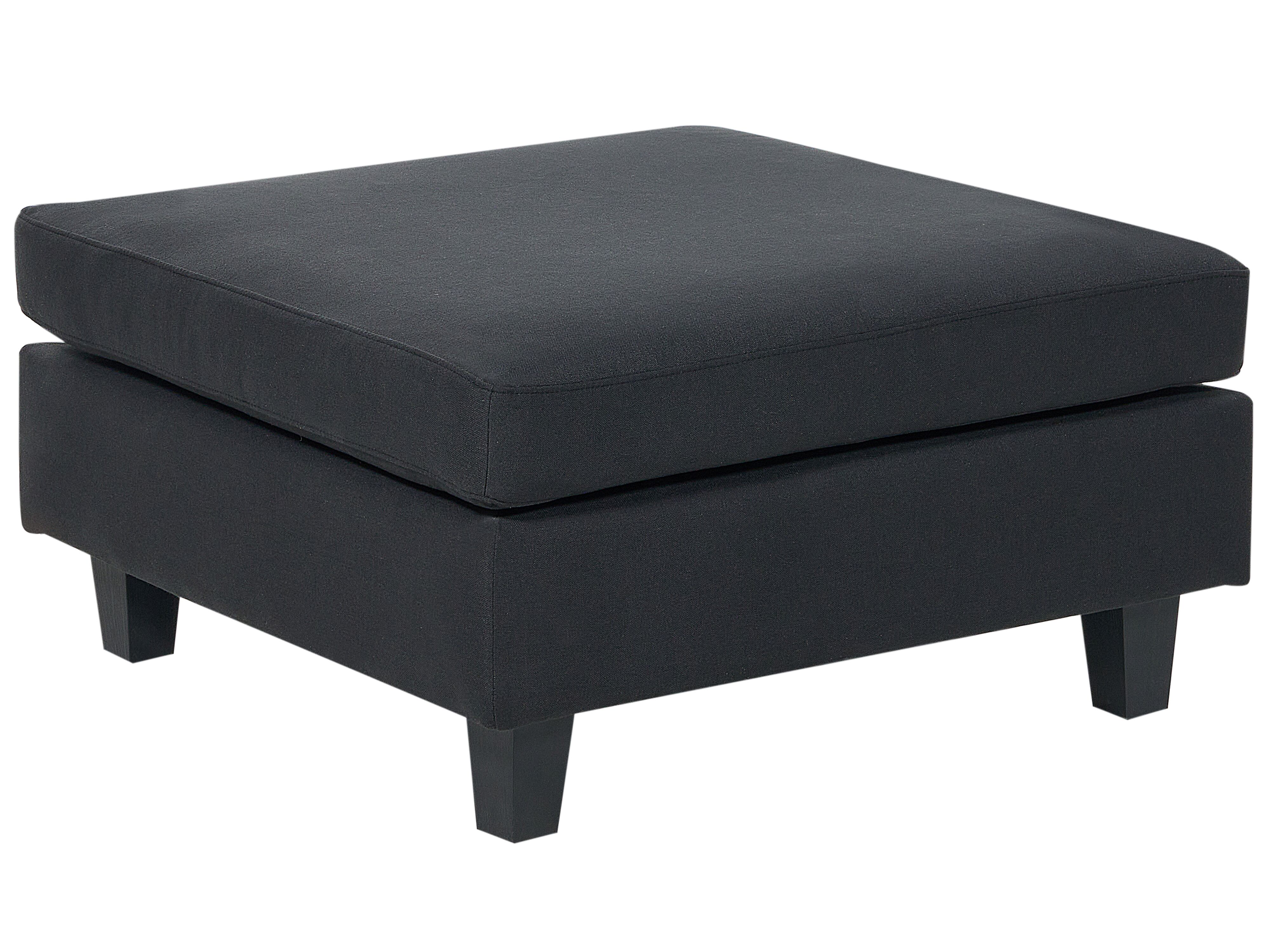 Ottoman UNSTAD Fabric Black