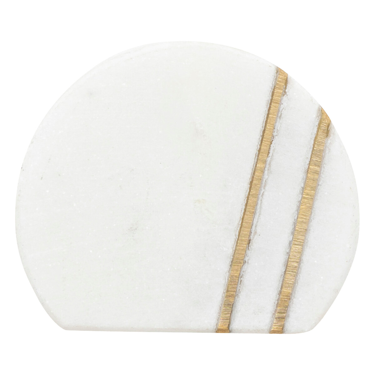 Furniture knobs x2 "Maeva" Marble & brass, d.4 cm