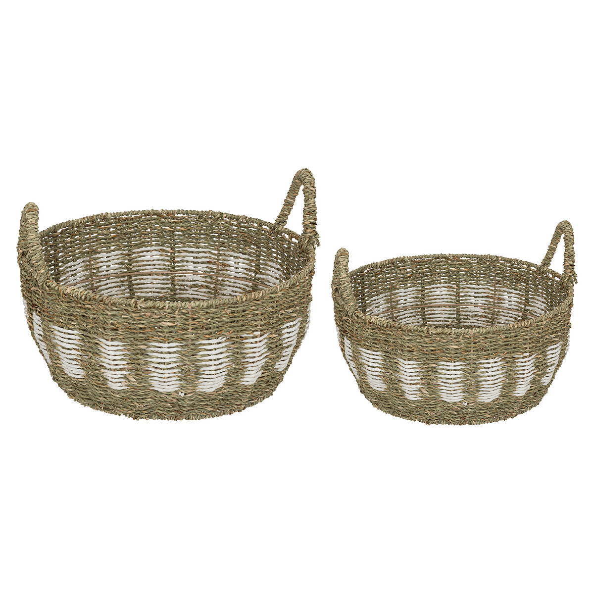 Set of 2 XL baskets Rattan