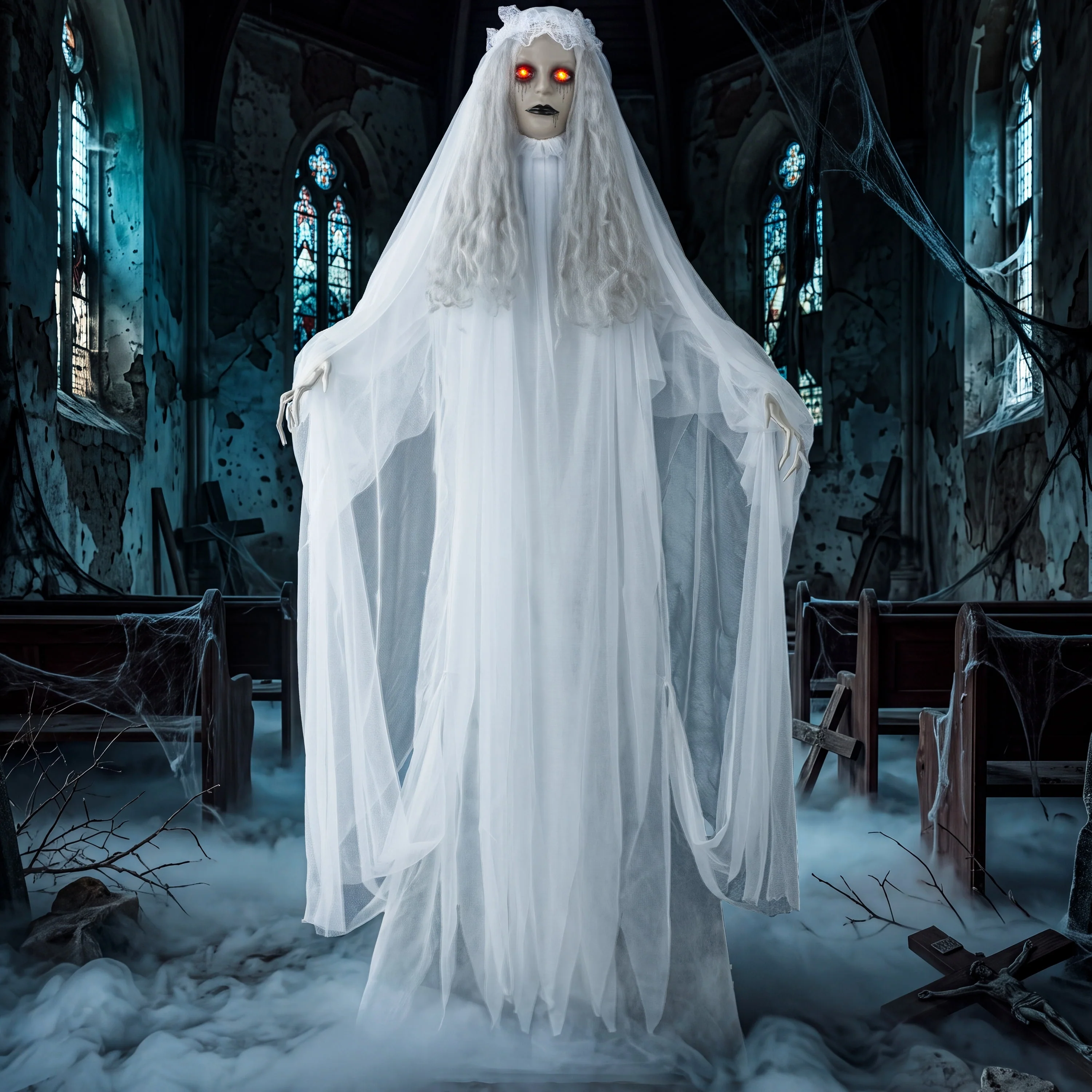 Joyfy Halloween Decorations Outdoor, Sound Activated with LED Eyes & Sound & Motion, Decor for Yard Farm Garden Indoor Haunted House - Image 2 Joyfy Halloween Decorations Outdoor, Sound Activated with LED Eyes & Sound & Motion, Decor for Yard Farm Garden Indoor Haunted House - Image 2