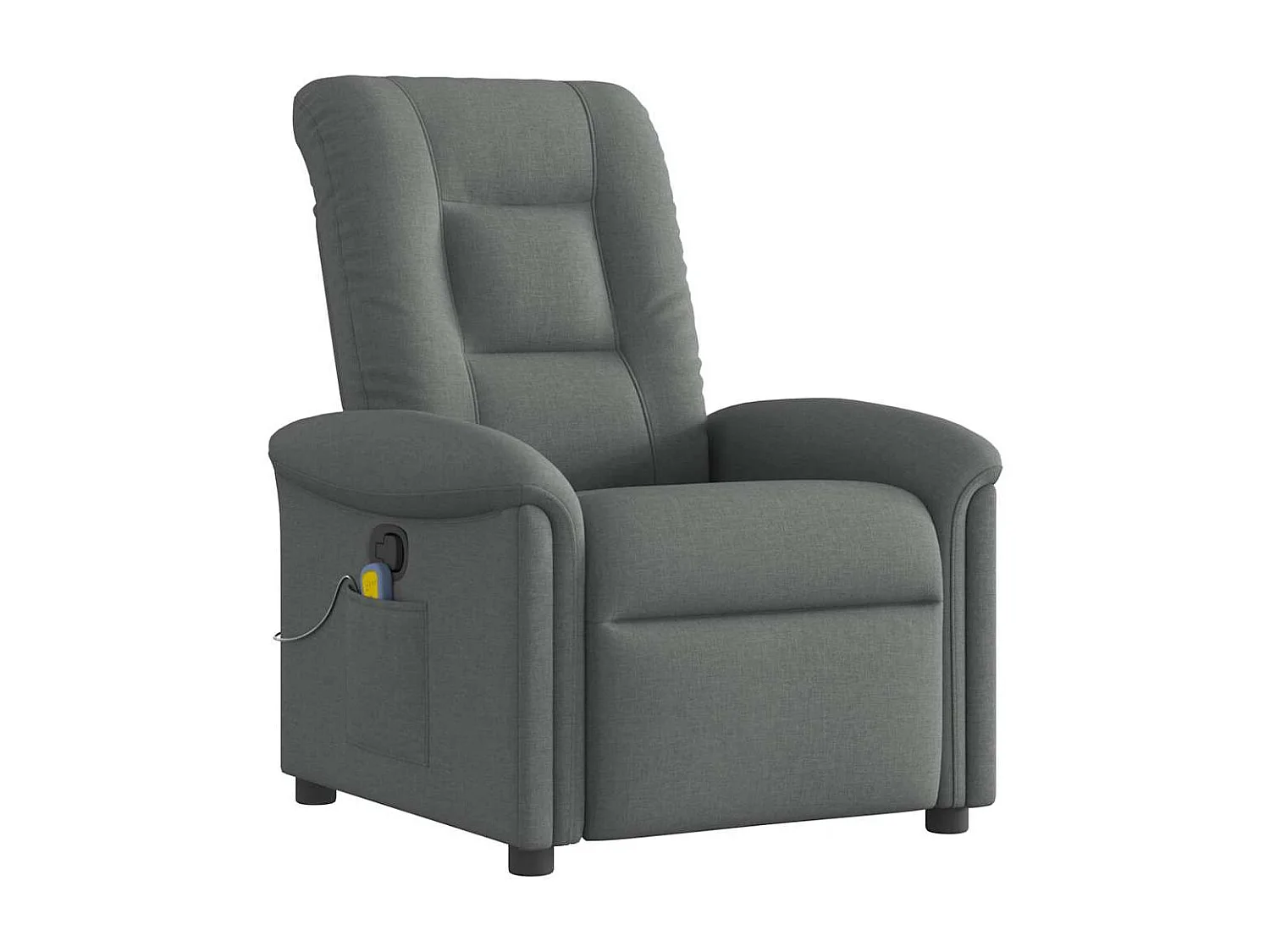 Fauteuil inclinable-Chaise de relax-Fauteuil de Massage Gris foncé Tissu SHL5146
