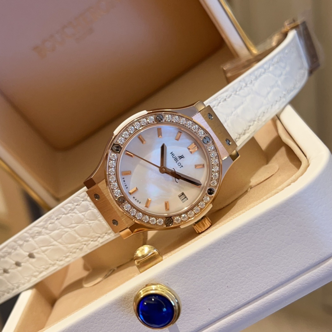 Hublot Classic 33mm High-End Women's Watch(1:1 replica) - Elite Watch Atelier