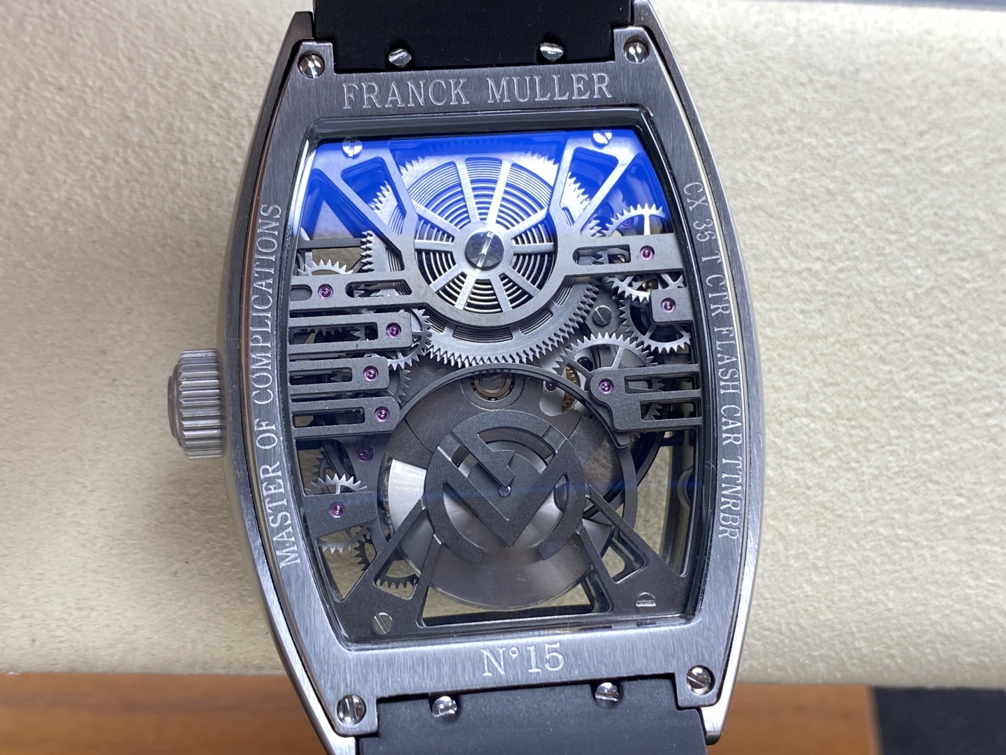 Franck Muller Curvex CX Grand Central Tourbillon Skeleton Luxury Replica Watches Men s 36x53mm - Top club
