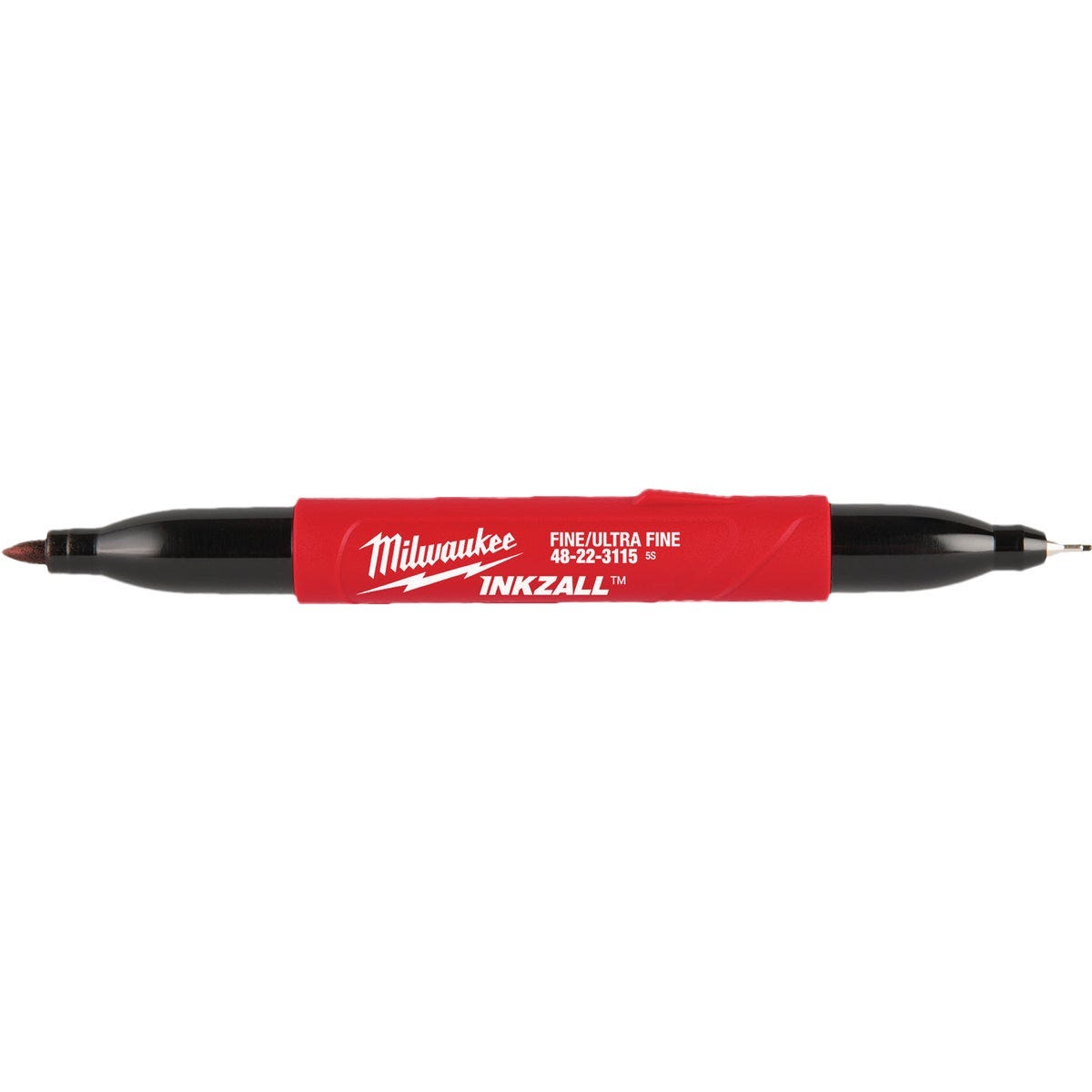 Milwaukee INKZALL Double-Sided Black Ultra Fine & Fine Point Jobsite Marker