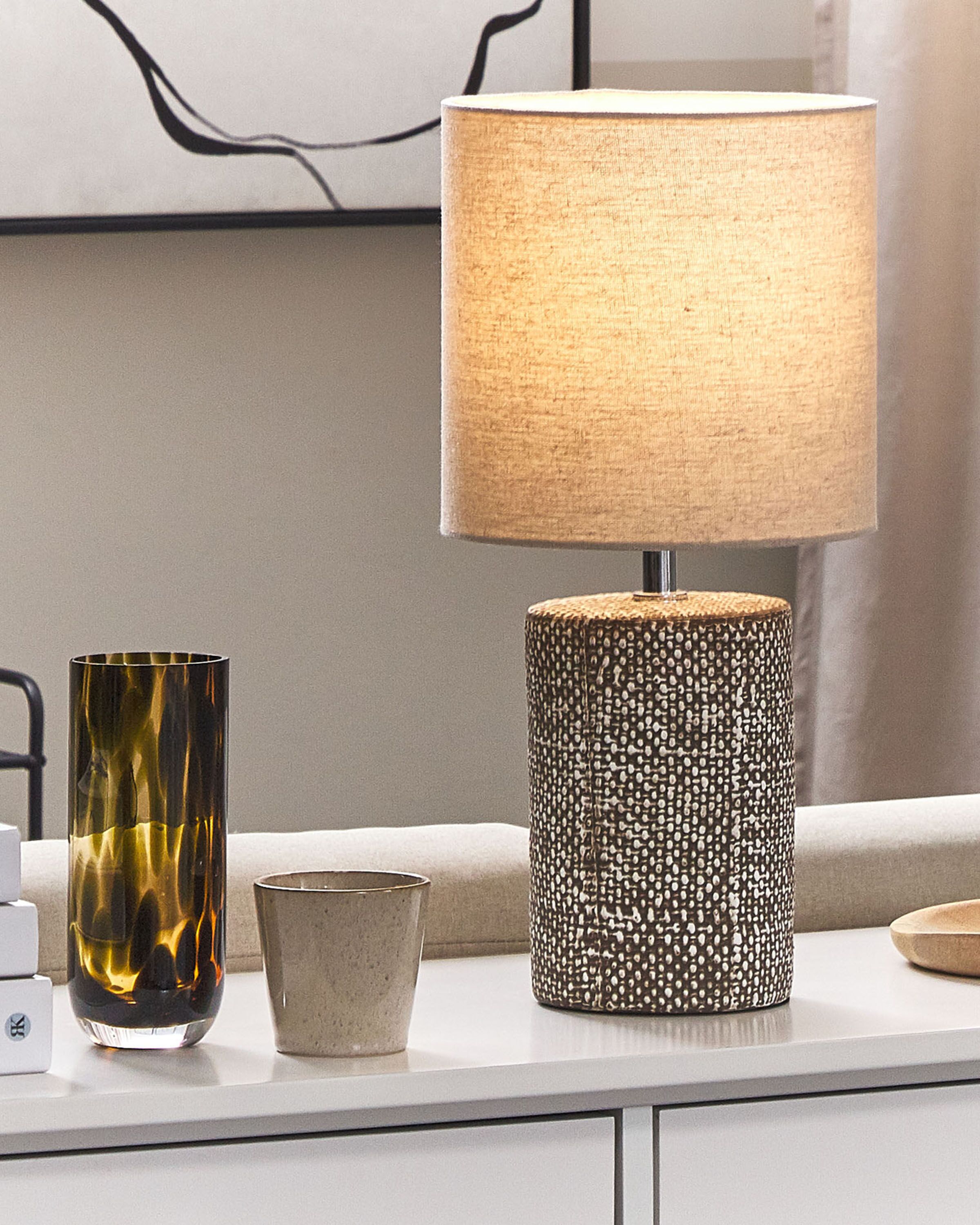 Table Lamp IDER Ceramic Brown
