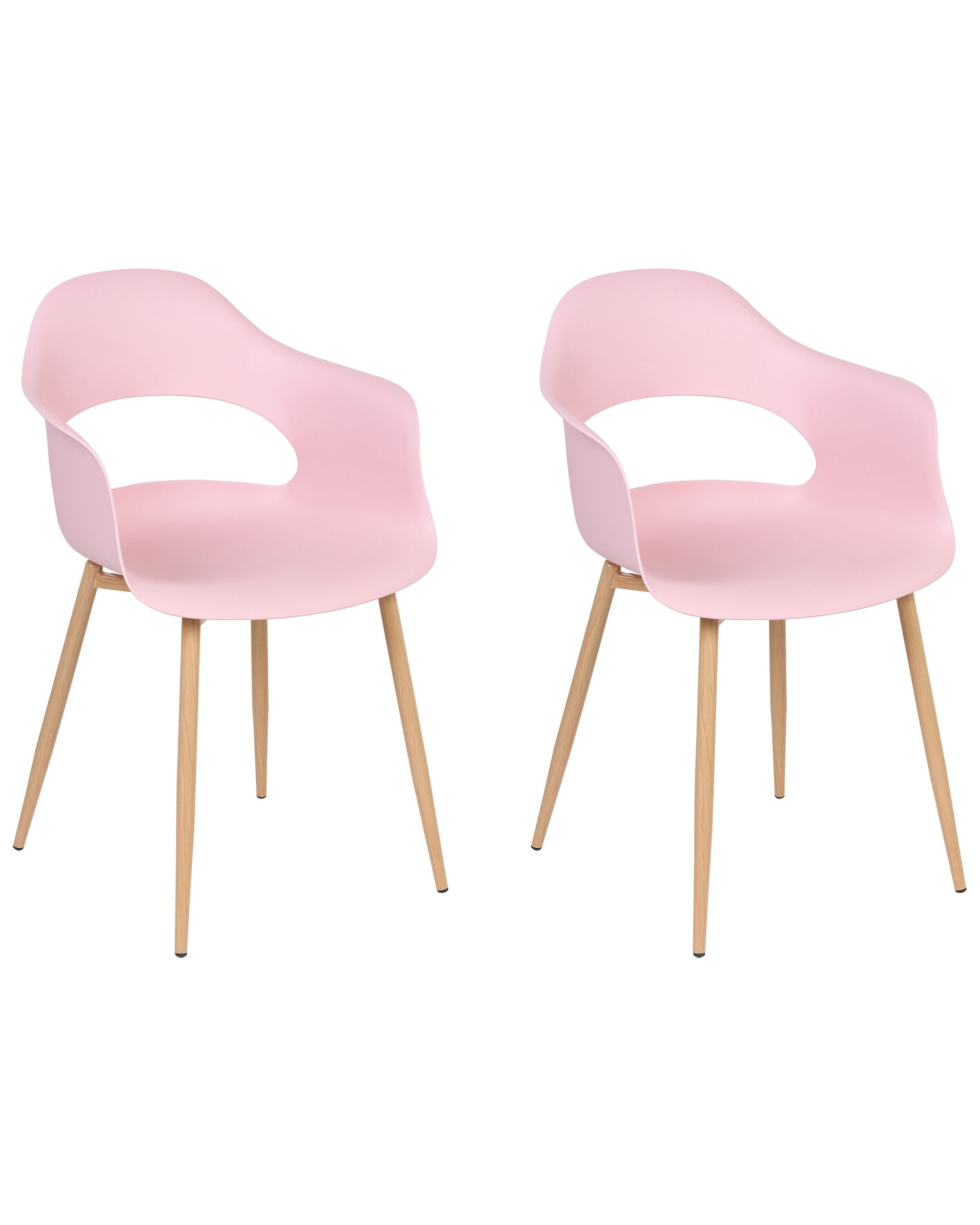 Set of 2 Dining Chairs UTICA Pink