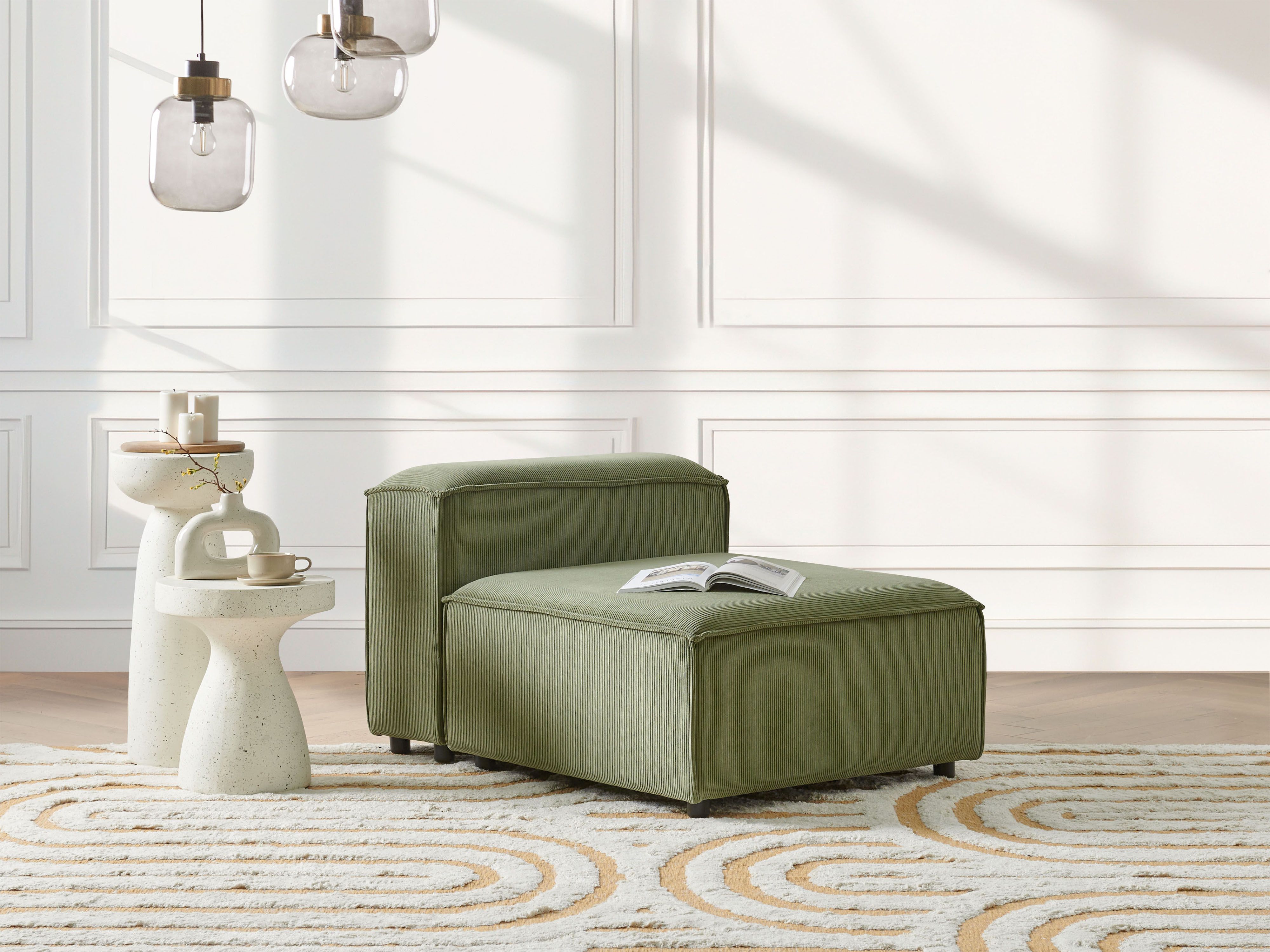 1-Seat Section ARDAL Corduroy Green