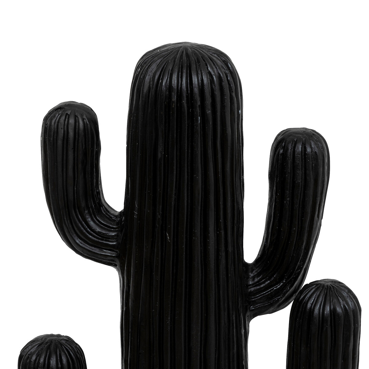 "Rodrigo" decorative cactus Resin, Black, H.57 cm