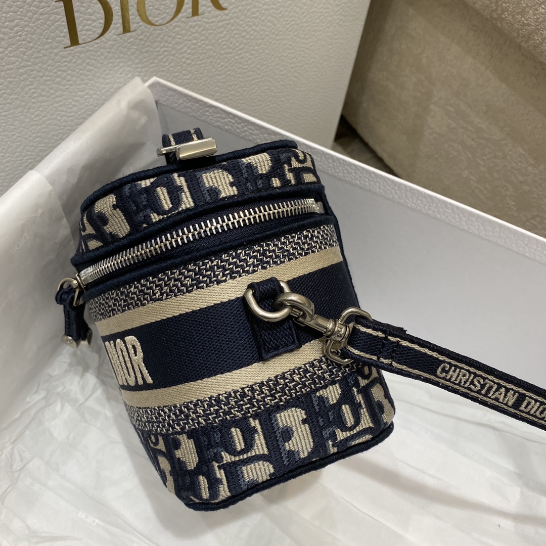 Small Diortravel Vanity Case With Shoulder Strap Beige For Women 7.5in/18.5cm1:1High-quality replica
