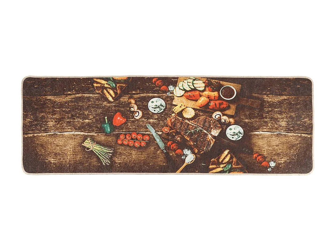 Tapis de cuisine multicolore 60x180 lavable antidérapant