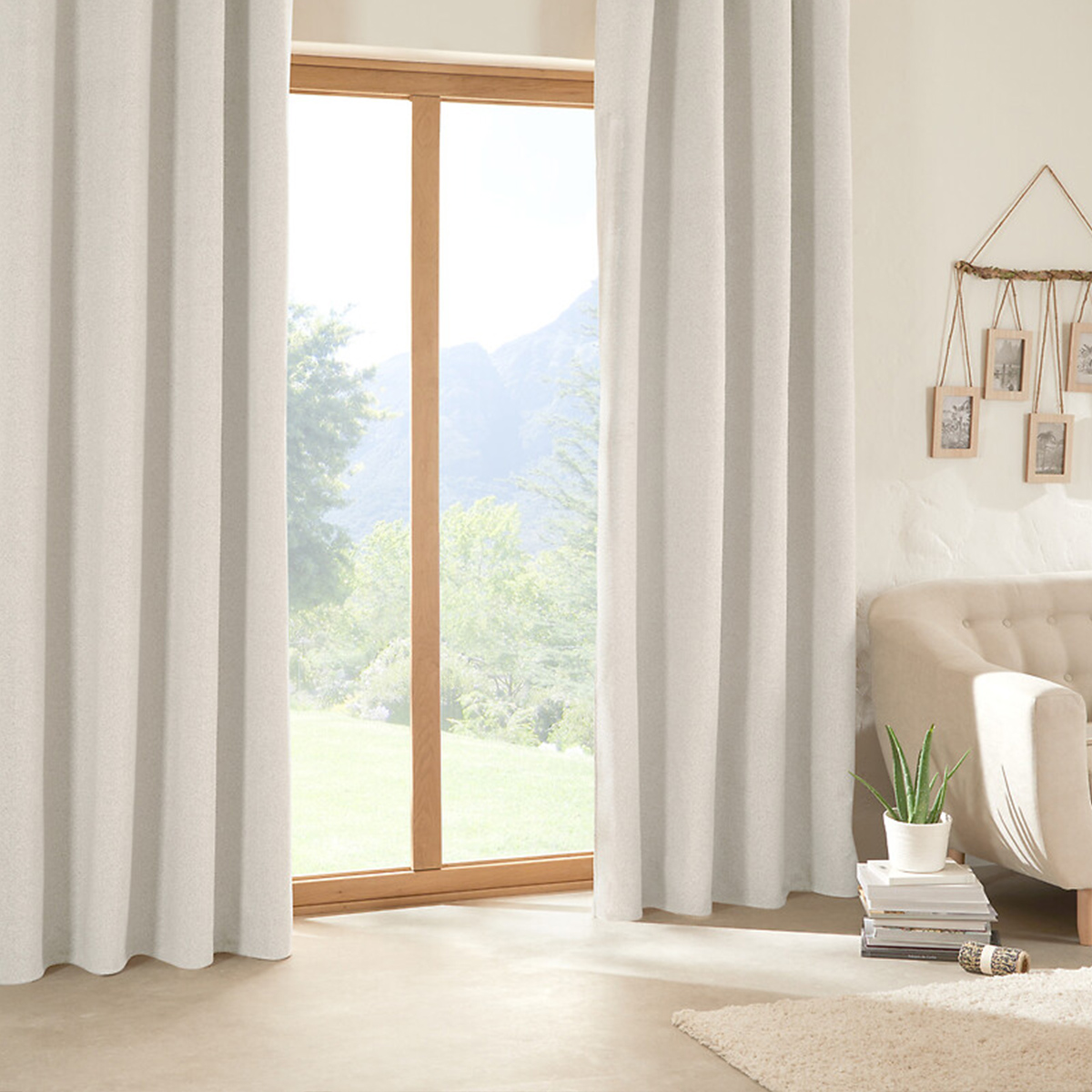 Blackout curtain "Soana" Ivory white, 140x260 cm