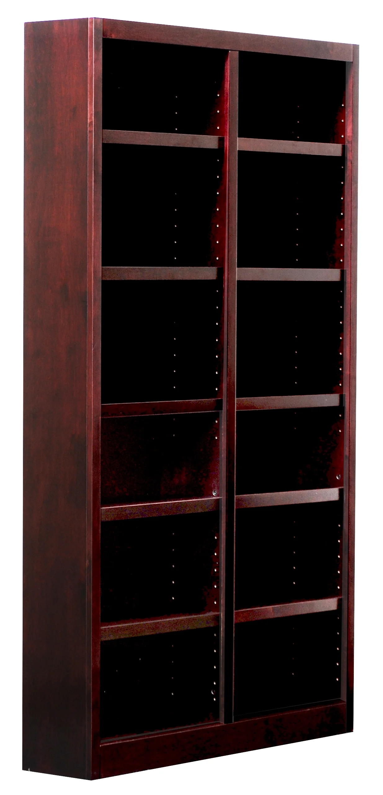 Concepts in Wood 12 Shelf Double Wide Wood Bookcase, 84 inch Tall - Oak Finish - Image 12