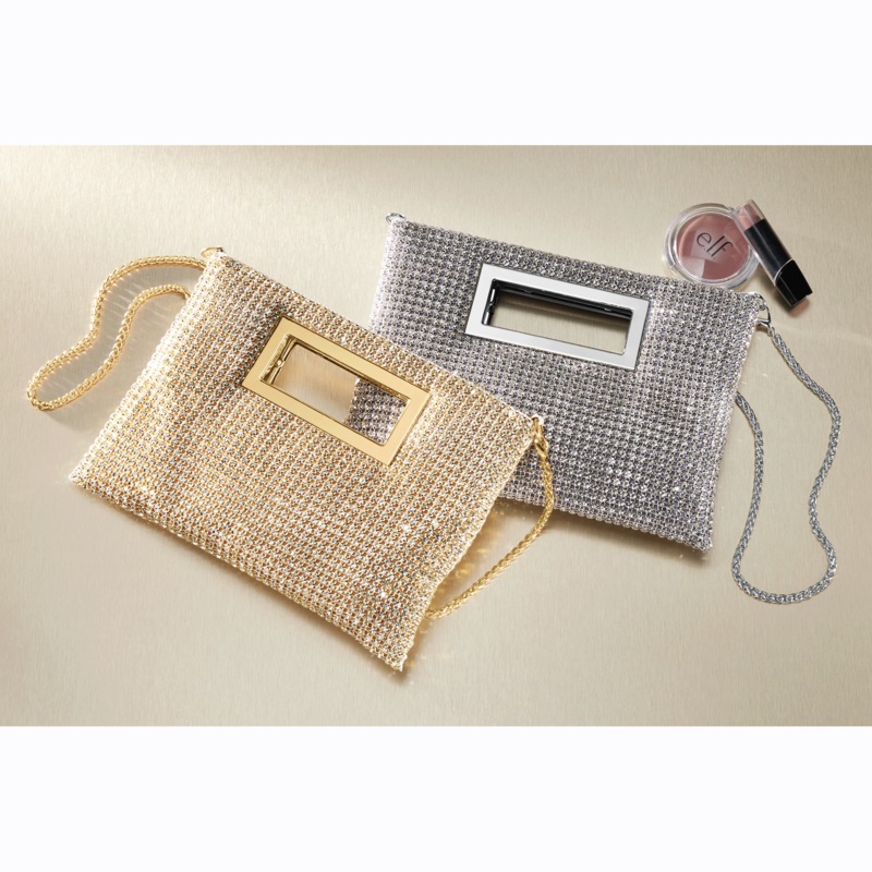 Rhinestone Clutch Crossbody Bag - MIDNIGHT VELVET CATALOG