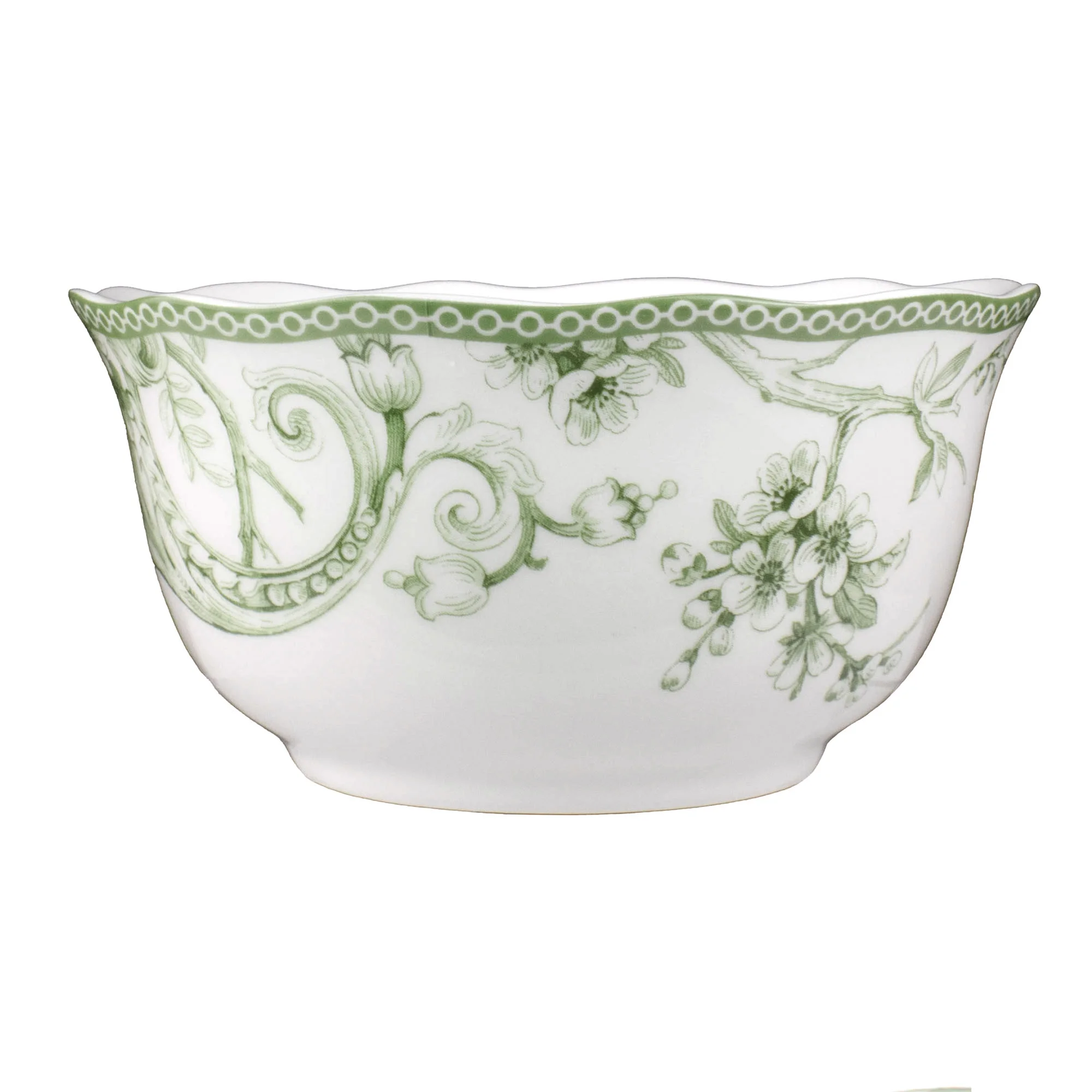 222 Fifth Adelaide Round 16-Piece Porcelain Dinnerware Set, Black Toile - Image 54