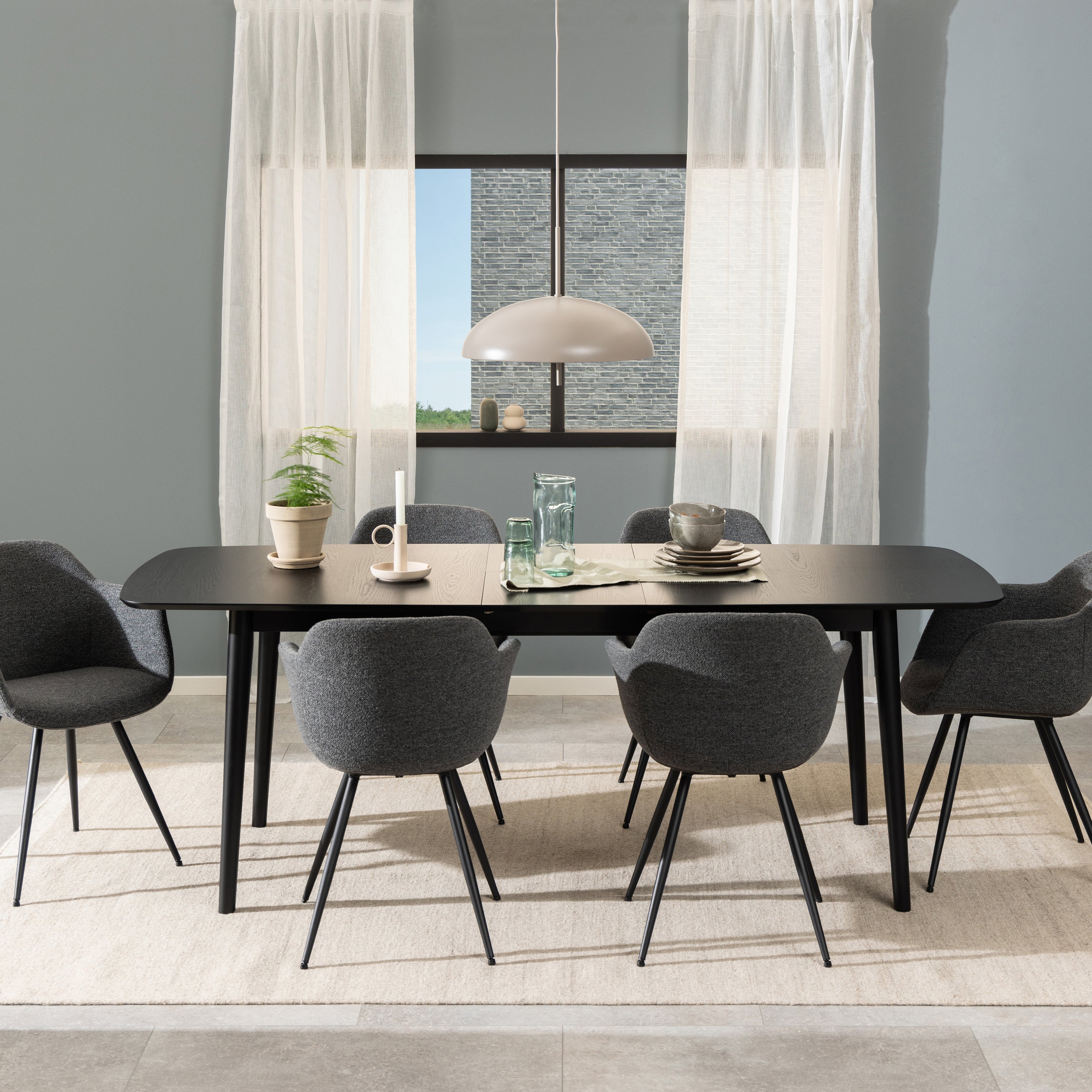 Blokker Evolve Eettafel Uitschuifbaar - 180/220 x 90 cm - Zwart