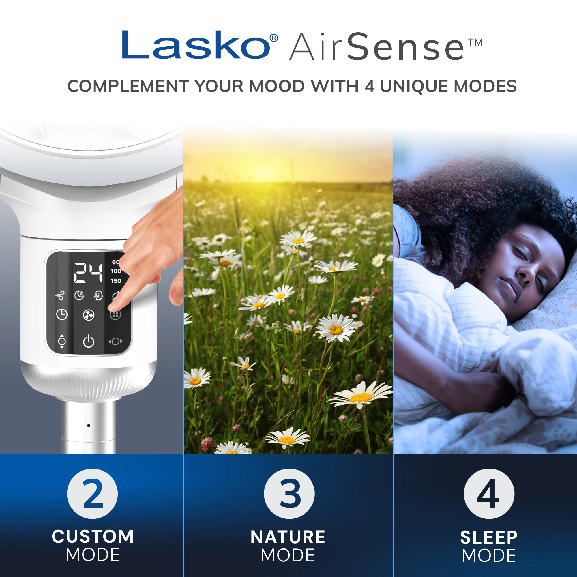Lasko Whirlwind 7�� 24-Speed Orbital Motion 25ft/s Airflow Remote Control Pedestal Fan, APDC301 - Image 7
