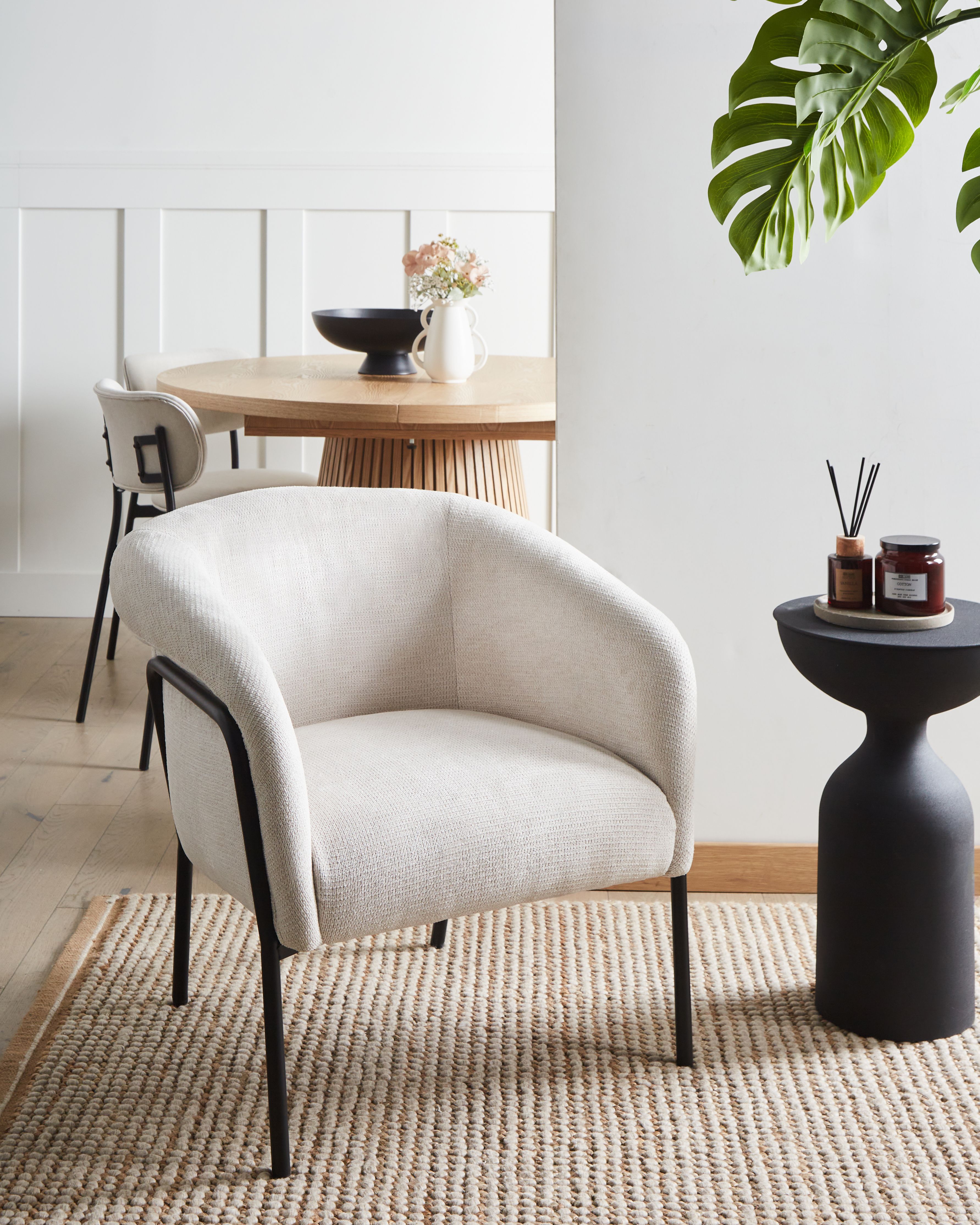 Armchair KROSSEN Fabric Light Beige
