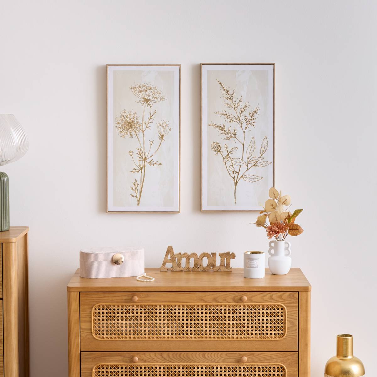 3D Canvas "Beryl" White, 30x60 cm