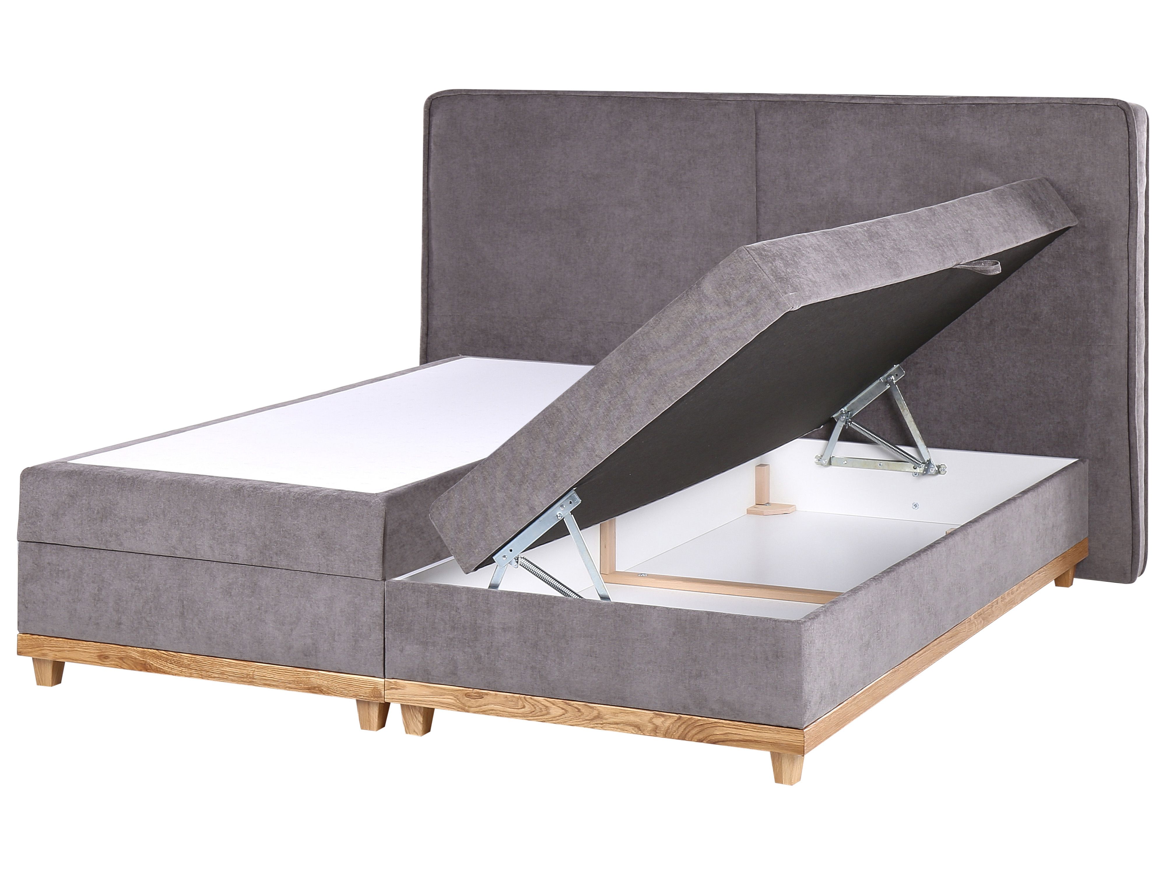 Divan Bed with Storage Fabric DYNASTY 180 x 200 cm (EU Super King) Taupe