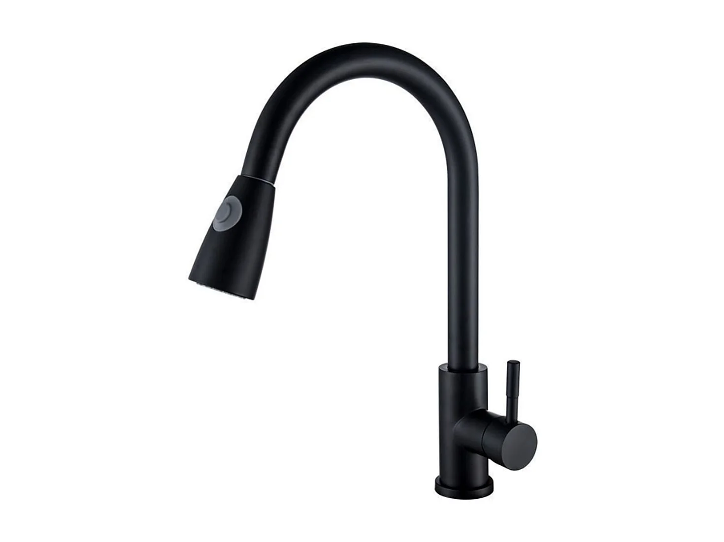 Robinet de cuisine multifonction noir moderne à 2 jets gamme standard