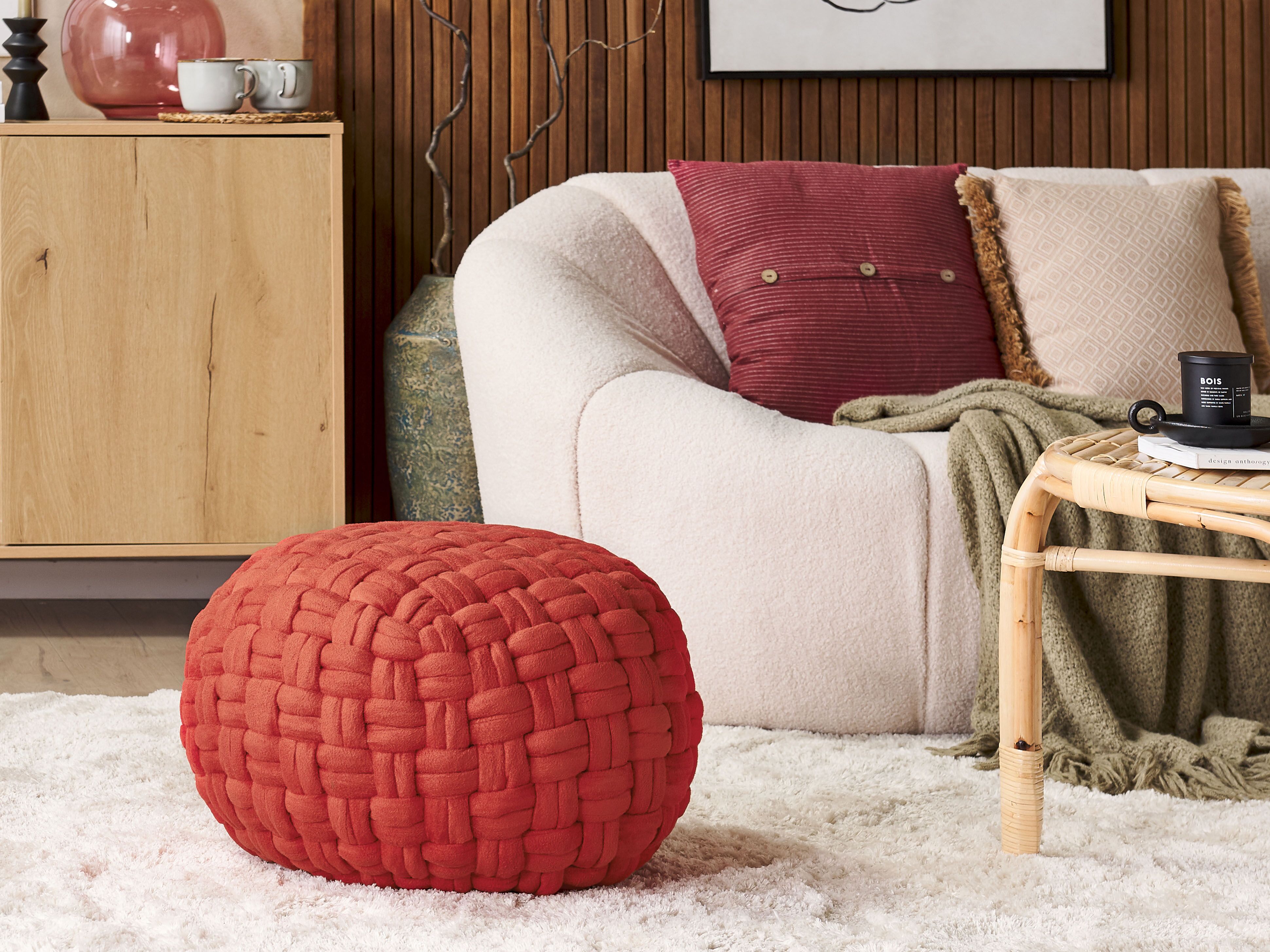 Pouffe HOPA Velvet Red