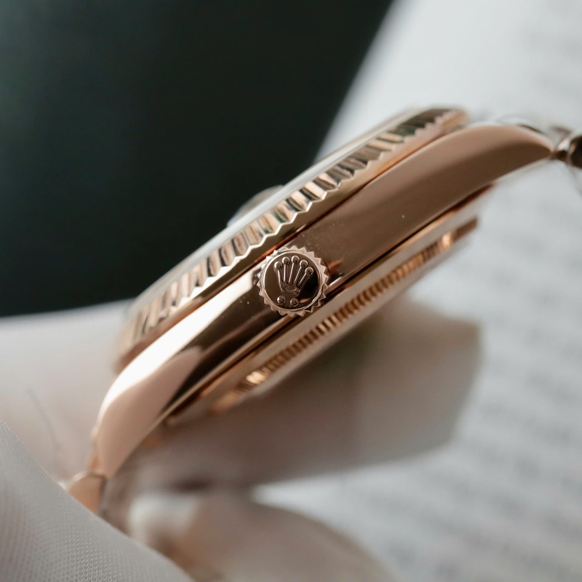 Rolex Day-Date Chocolate Dial Copies Watches Gold Wrapped + Moissanite Dial Markers Custom 40mm - Elite Watch Atelier