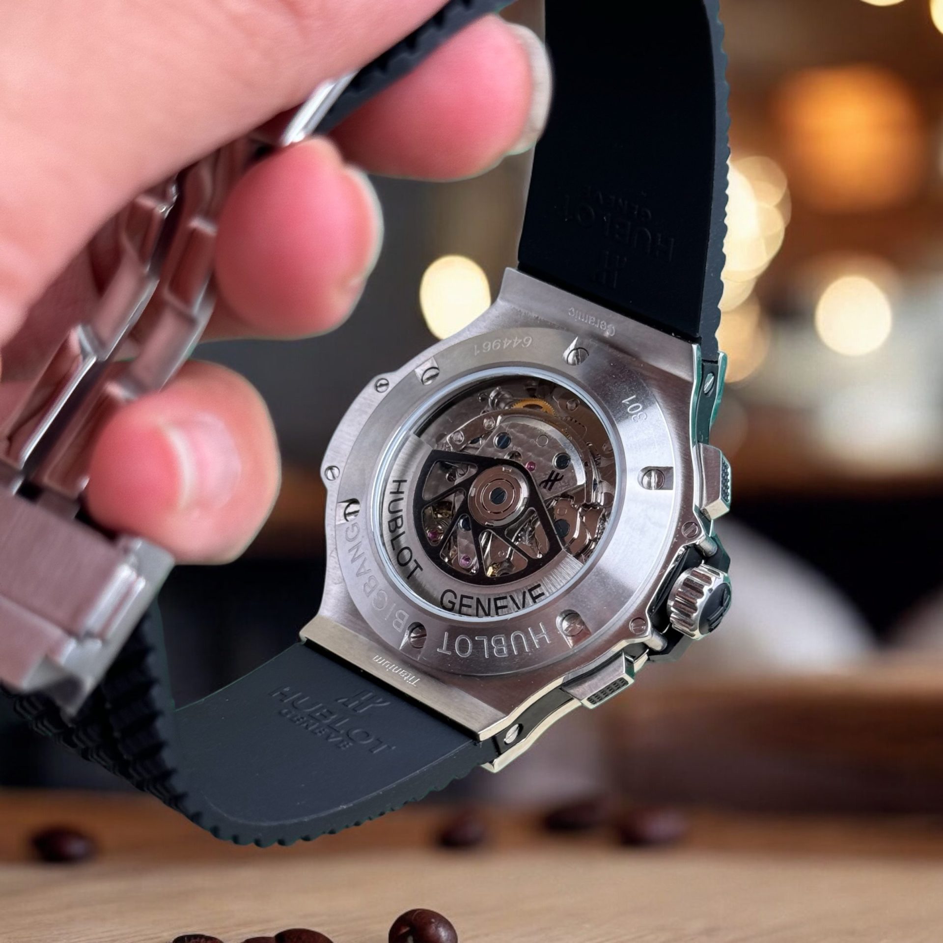 Hublot Replica 11 Watch Big Bang Chronograph Face Black Titanium Automatic 44mm - Top club