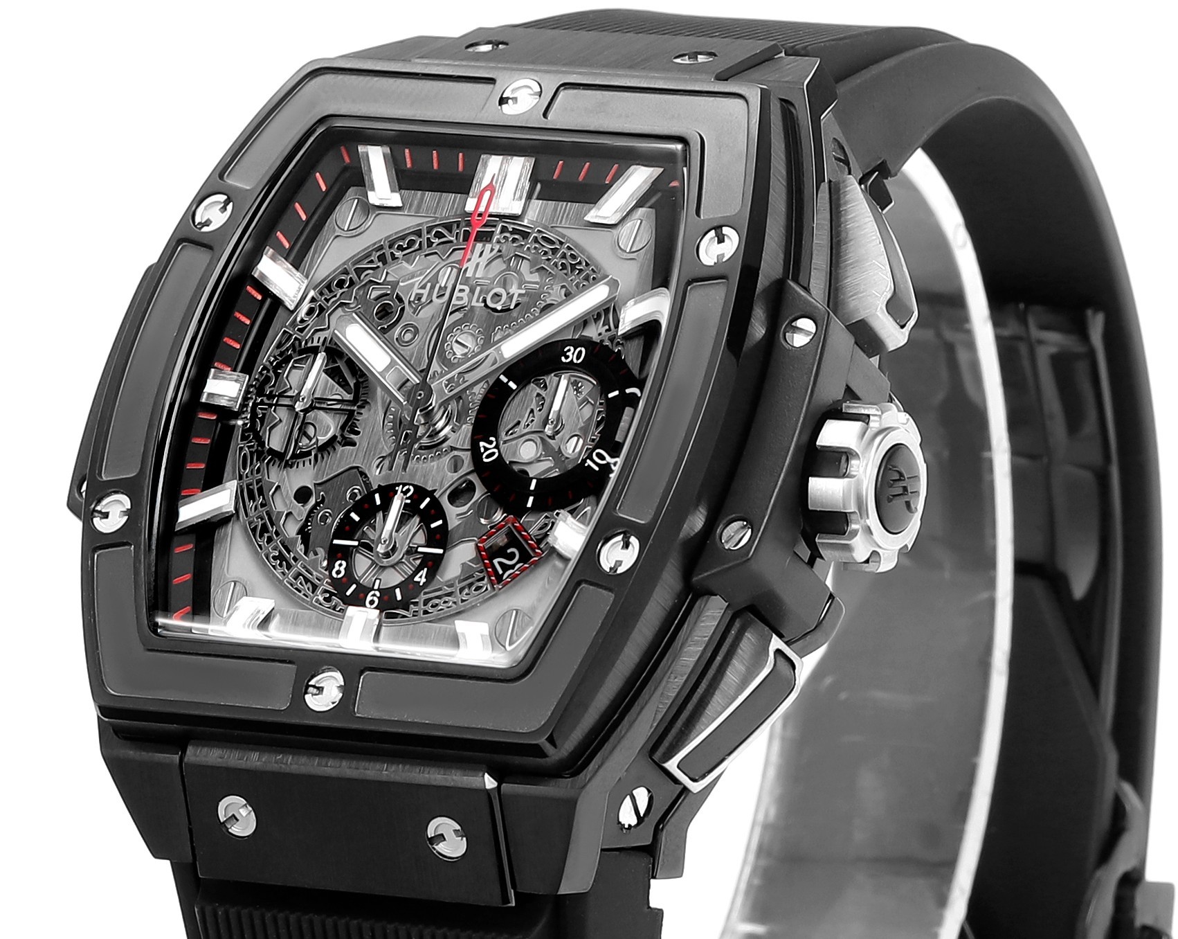 Hublot SPIRIT OF BIG BANG Chronograph, 45 mm Textured rubber strap(1:1 replica) - Top club