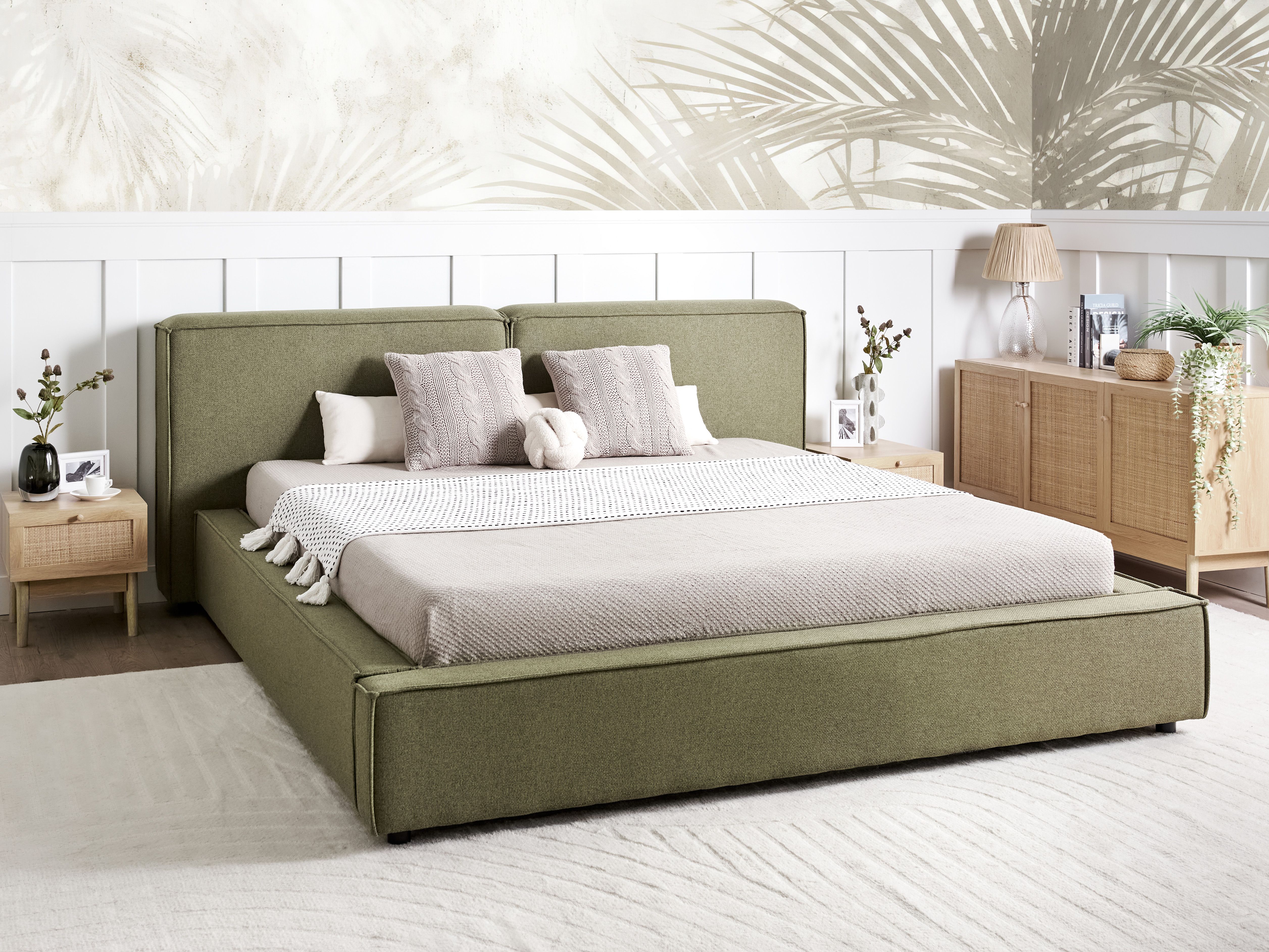 Waterbed Fabric LINARDS 180 x 200 cm (EU Super King) Olive Green
