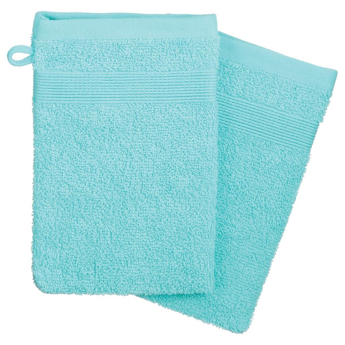 Set of 2 flannels Turquoise blue, 15x21 cm