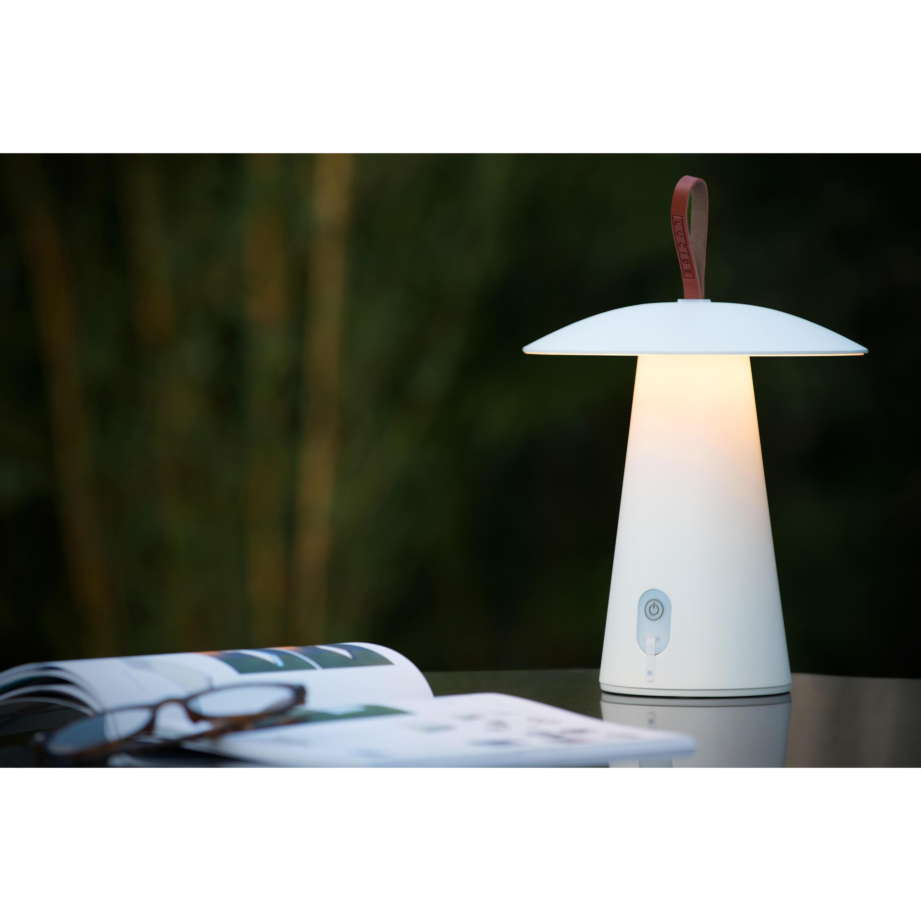 La Donna tafellamp LED oplaadbaar buiten IP54 wit