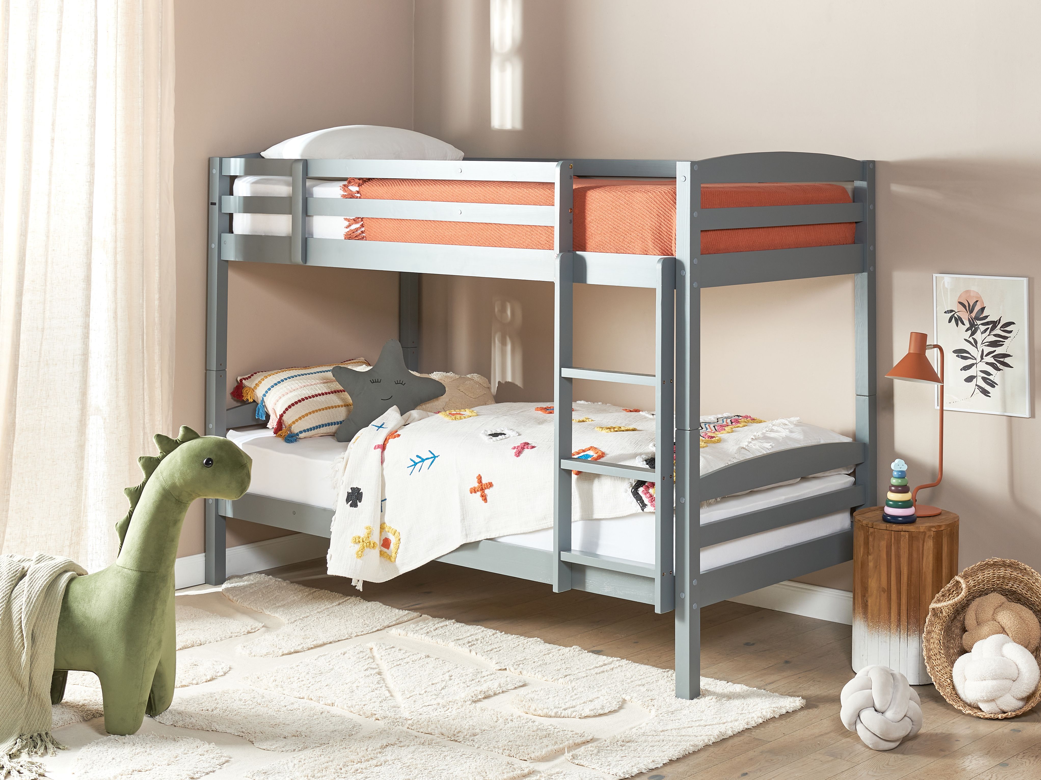 Bunk Bed Pine Wood REGAT 90 x 200 cm (EU Single) Grey