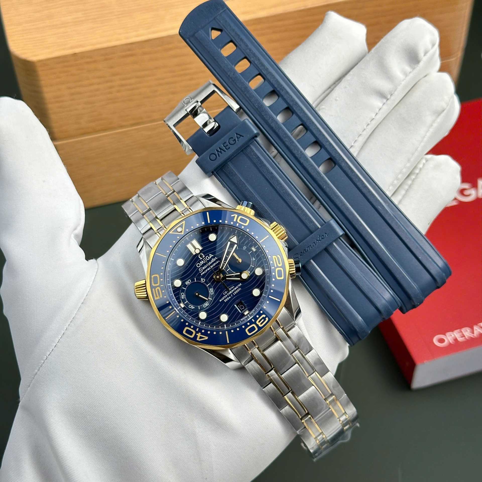 Omega Seamaster Diver 300M Chronograph Replica 11 Watch Dial Blue N1 Factory 44mm - Top club