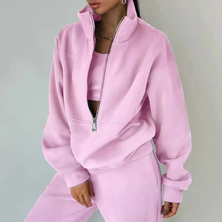 2022 Amazon eBay New European and American Autumn Women's Fashion Fleece Sports Casual Suit T5588