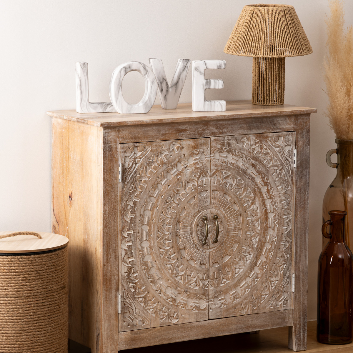 Word decoration "Olen" Gray, L.60 cm