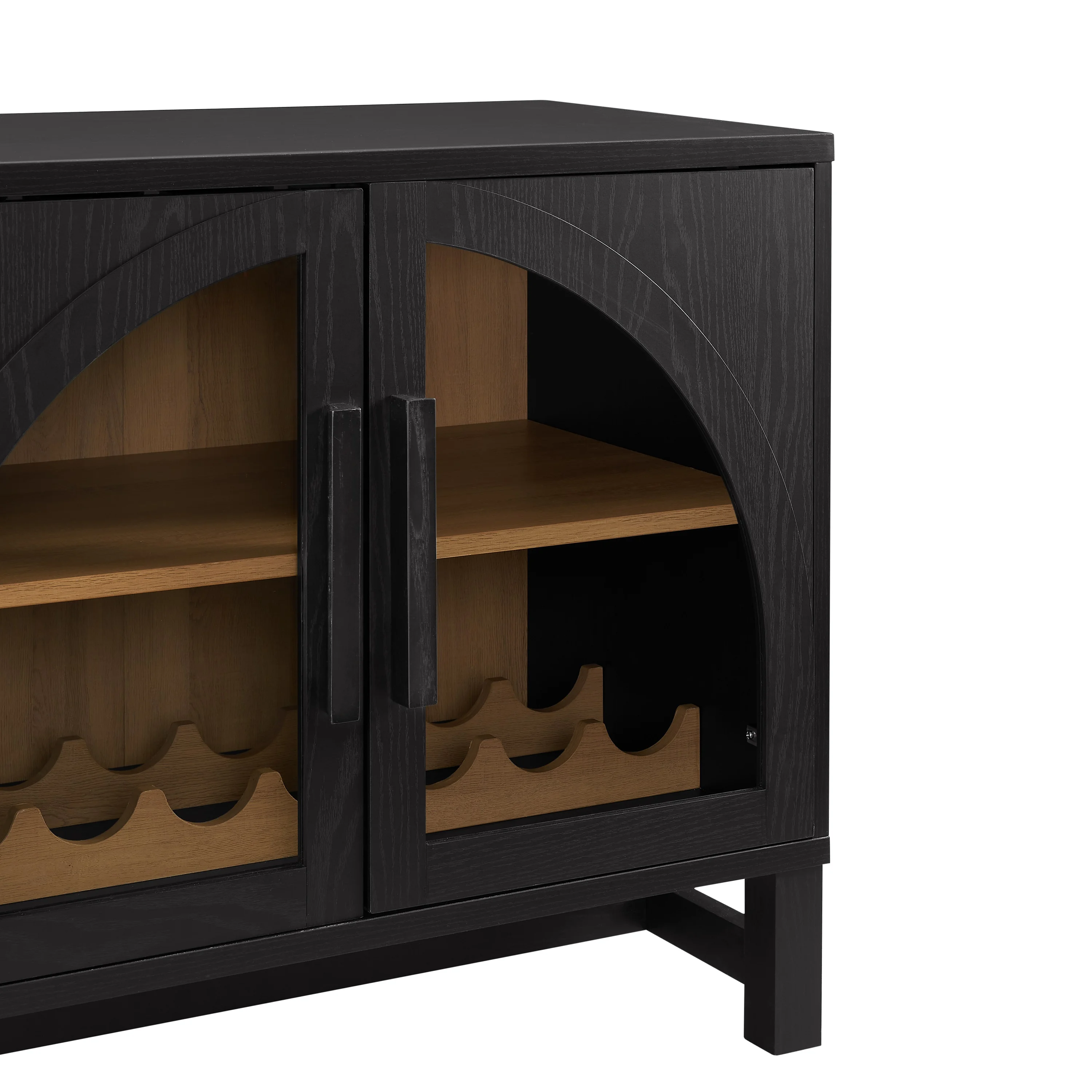 Better Homes & Gardens Juliet Arch Door Kitchen Console, Black Finish - Image 7