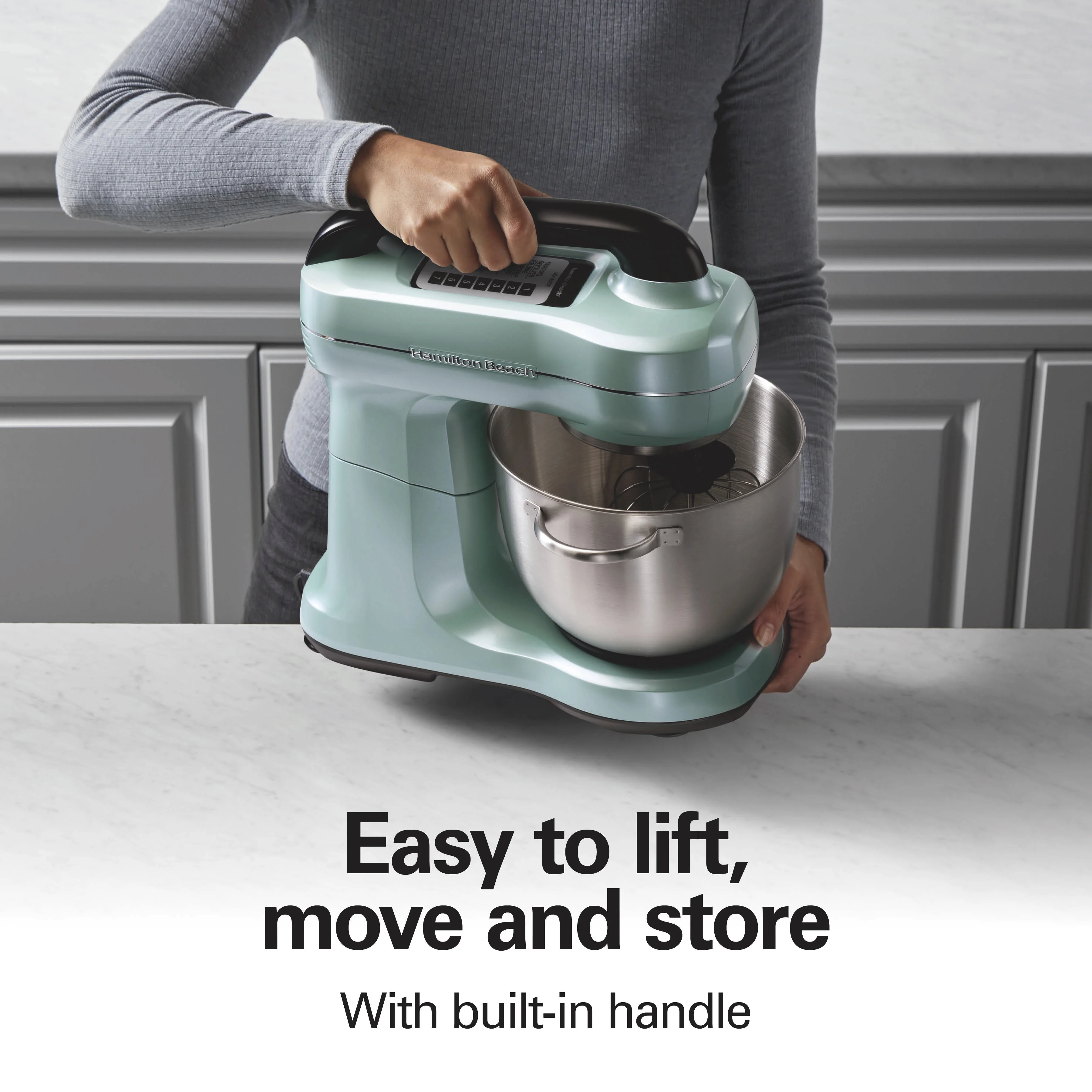 Hamilton Beach 4 Quart Stand Mixer for Kitchen, 7 Speeds, Tilt-Head, Dough Hook, Whisk & Flat Beater, Black - Image 44