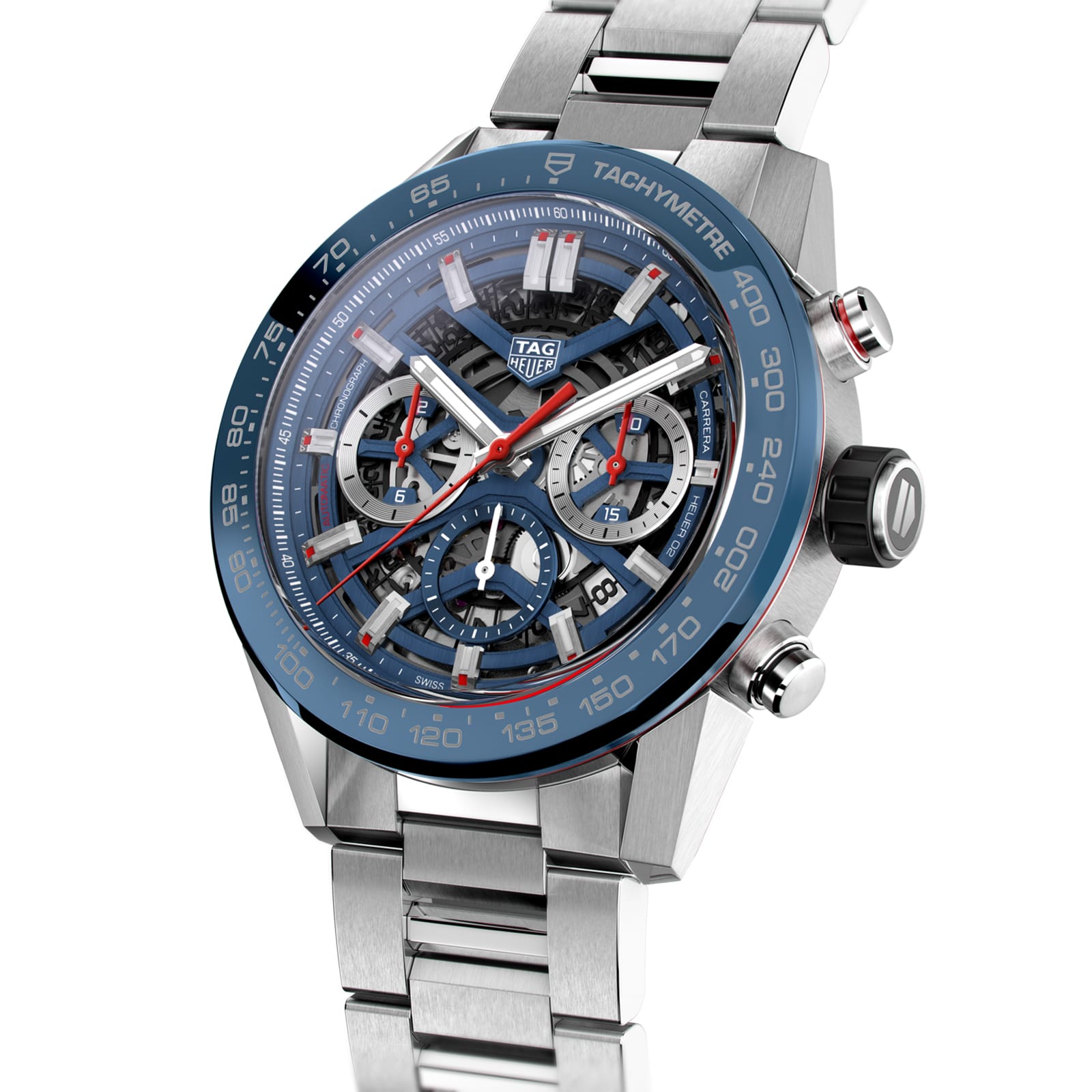 TAG Heuer Replica Watch Carrera Chronograph Automatic 45 mm Steel & Ceramic(1:1 replica) - Elite Watch Atelier