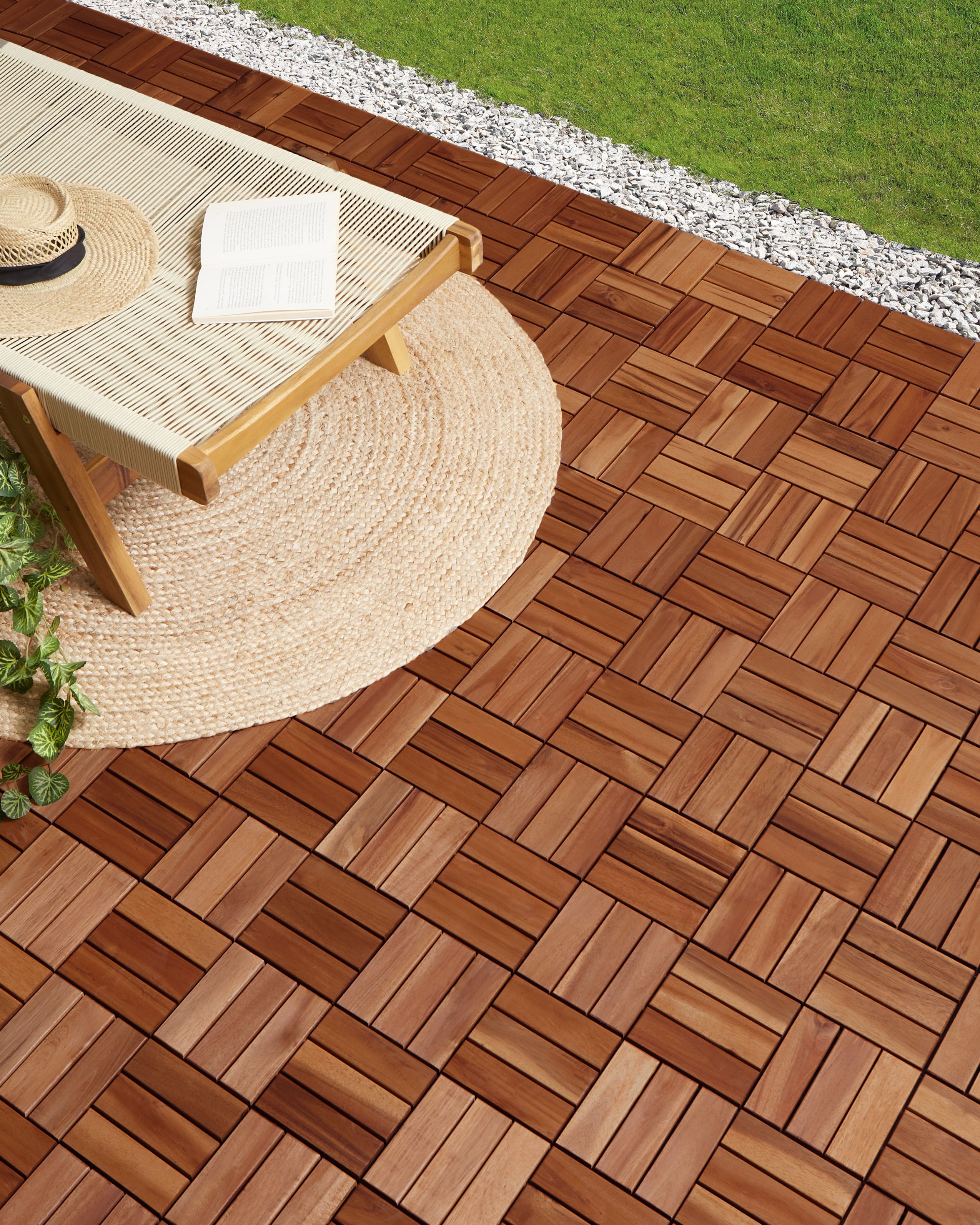 Outdoor Flooring ACERENZA Certified Acacia Wood Brown