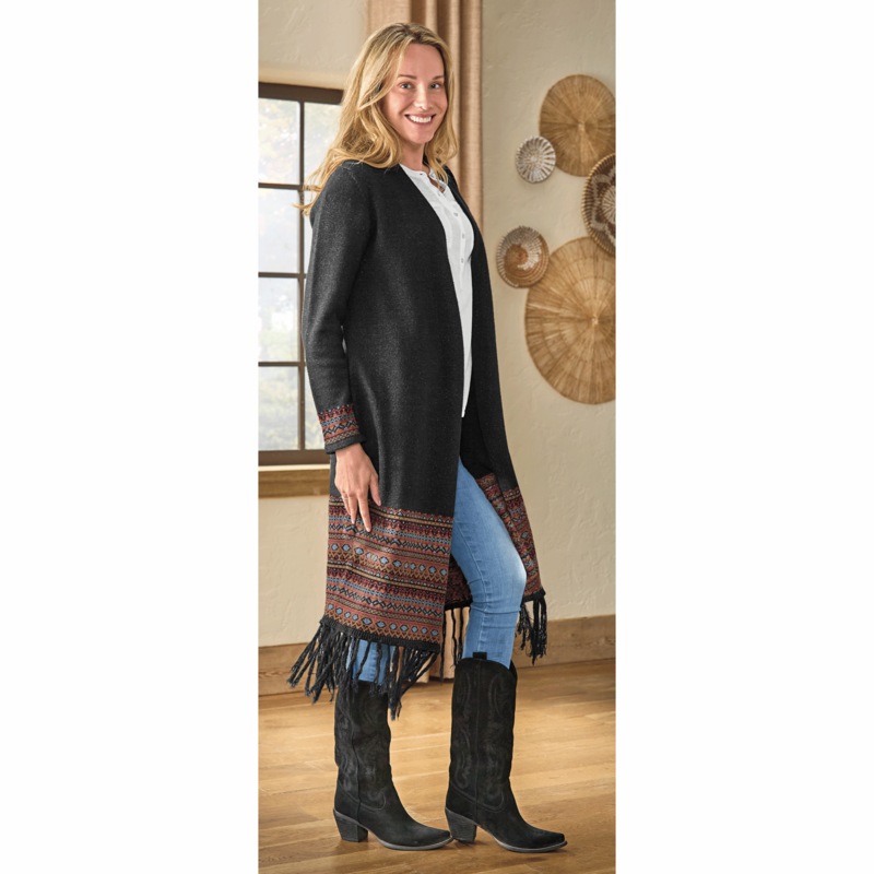 Faye Fringe Duster - MIDNIGHT VELVET CATALOG
