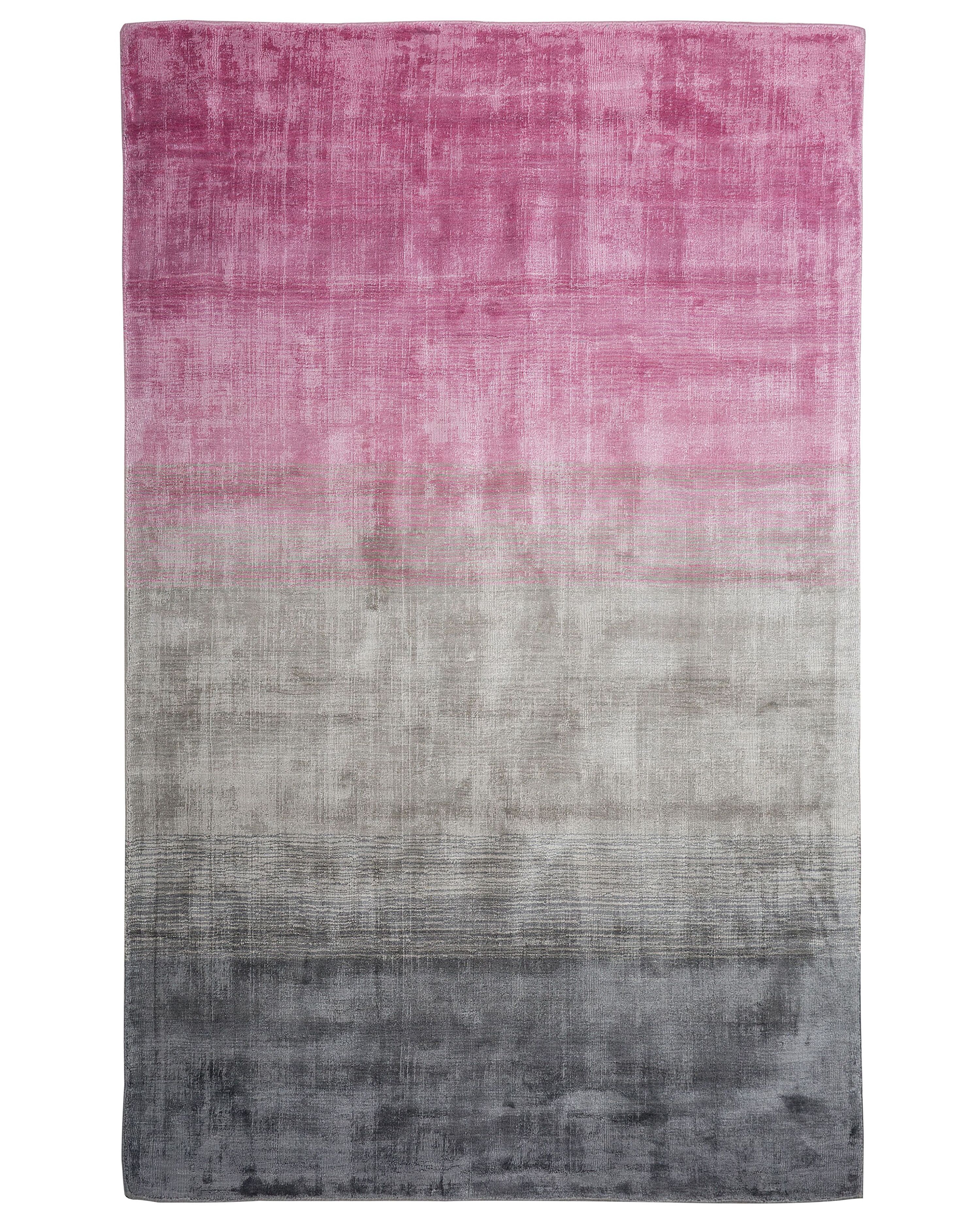 Rug ERCIS Pink 140 x 200 cm Viscose