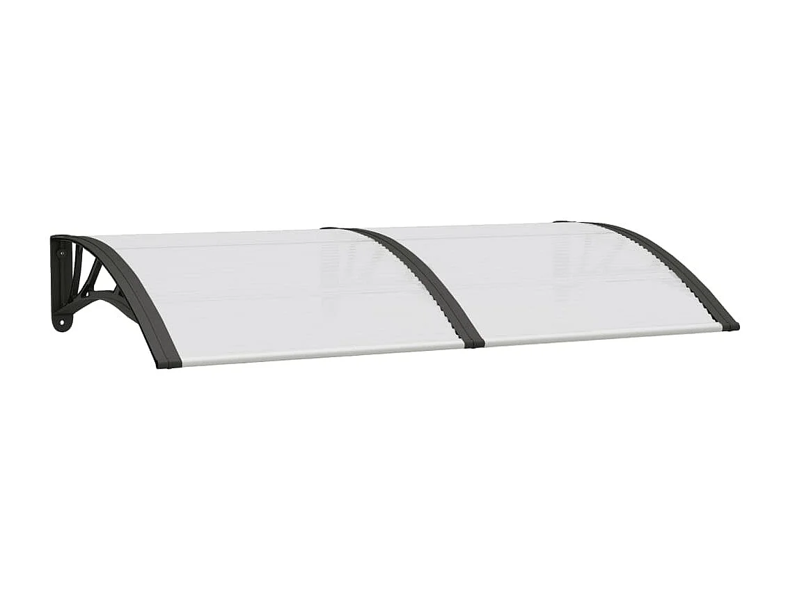 Auvent de porte Noir et transparent 150x80 cm Polycarbonate WVGQ8432