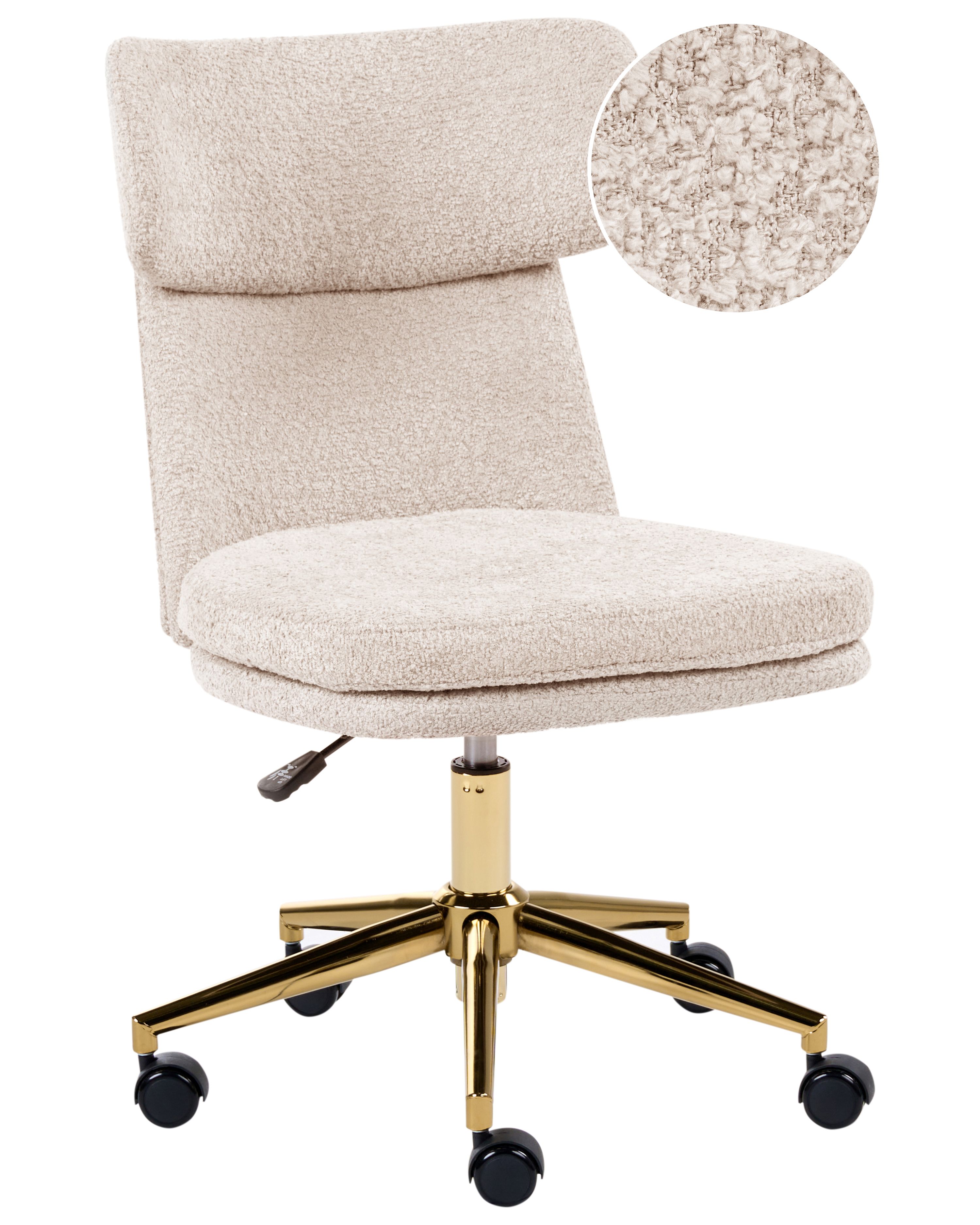 Desk Chair GRANBY Boucle Light Beige