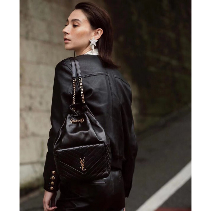 Replica Ysl Saint Laurent Joe Backpack 672609 In Black Lambskin1:1High-quality replica