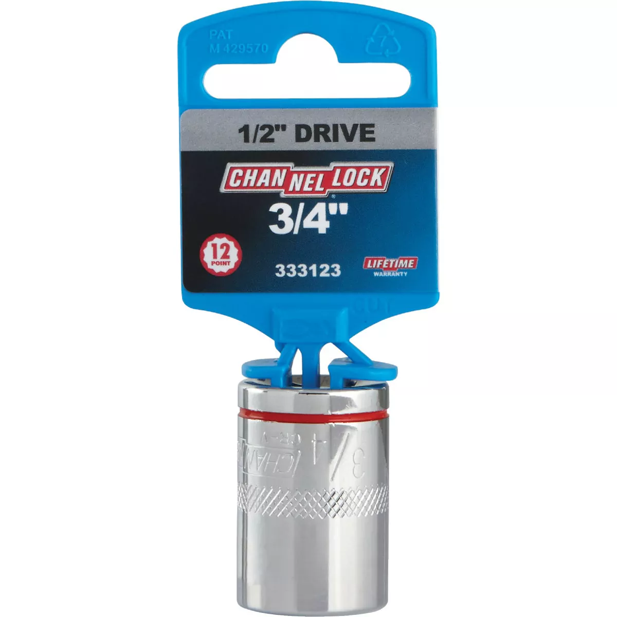 Channellock 1/2 In. Drive 3/4 In. 12-Point Shallow Standard Socket